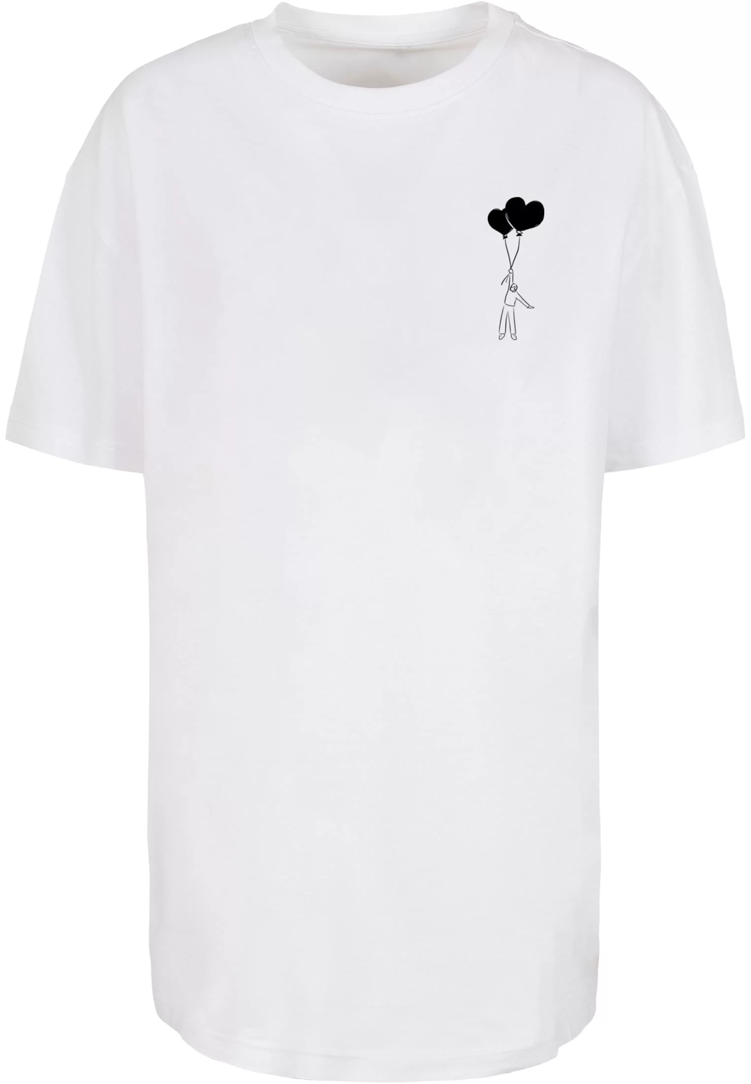 Women&#039;s T-shirt Love In The Air Oversized Boyfriend white