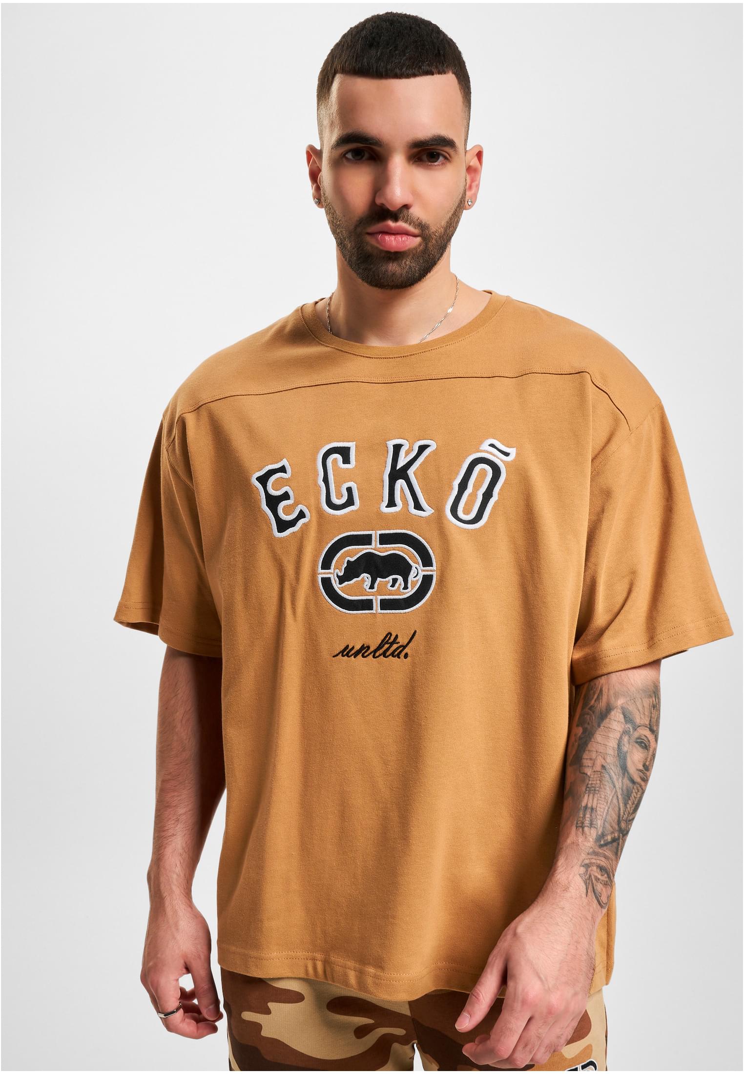 Společnost Ecko Unltd. Brown T-shirt Boxy Cut