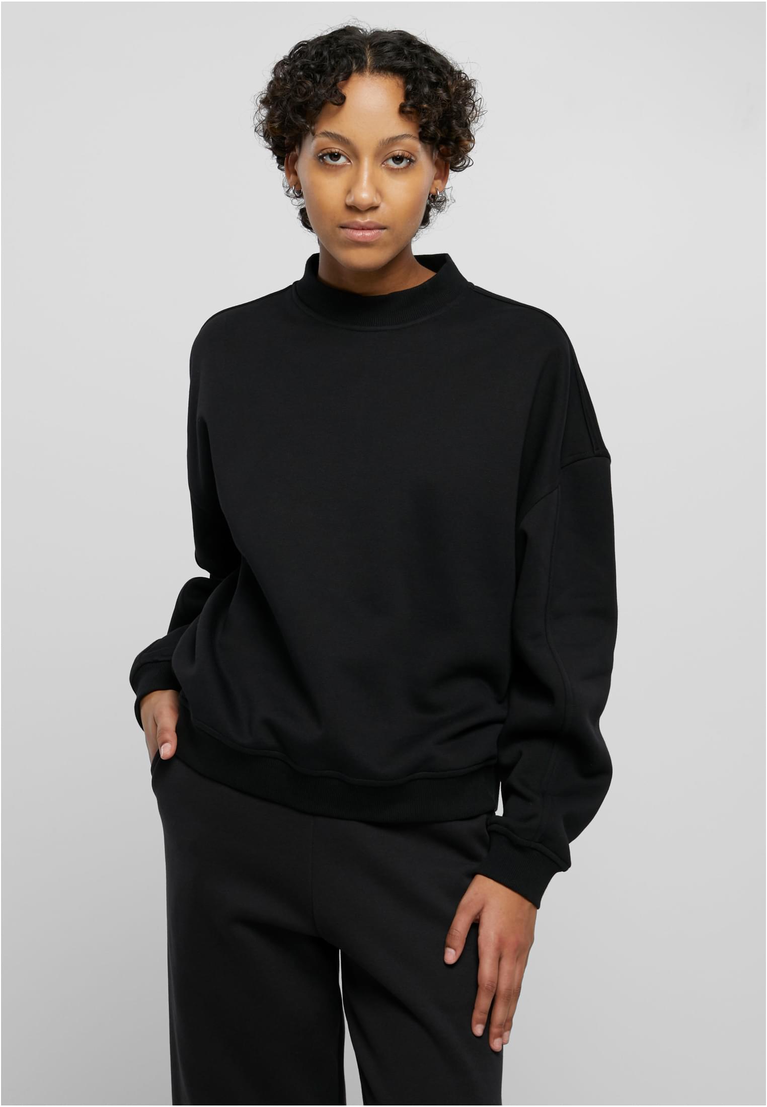 Women's Oversized Organic Crewneck Black