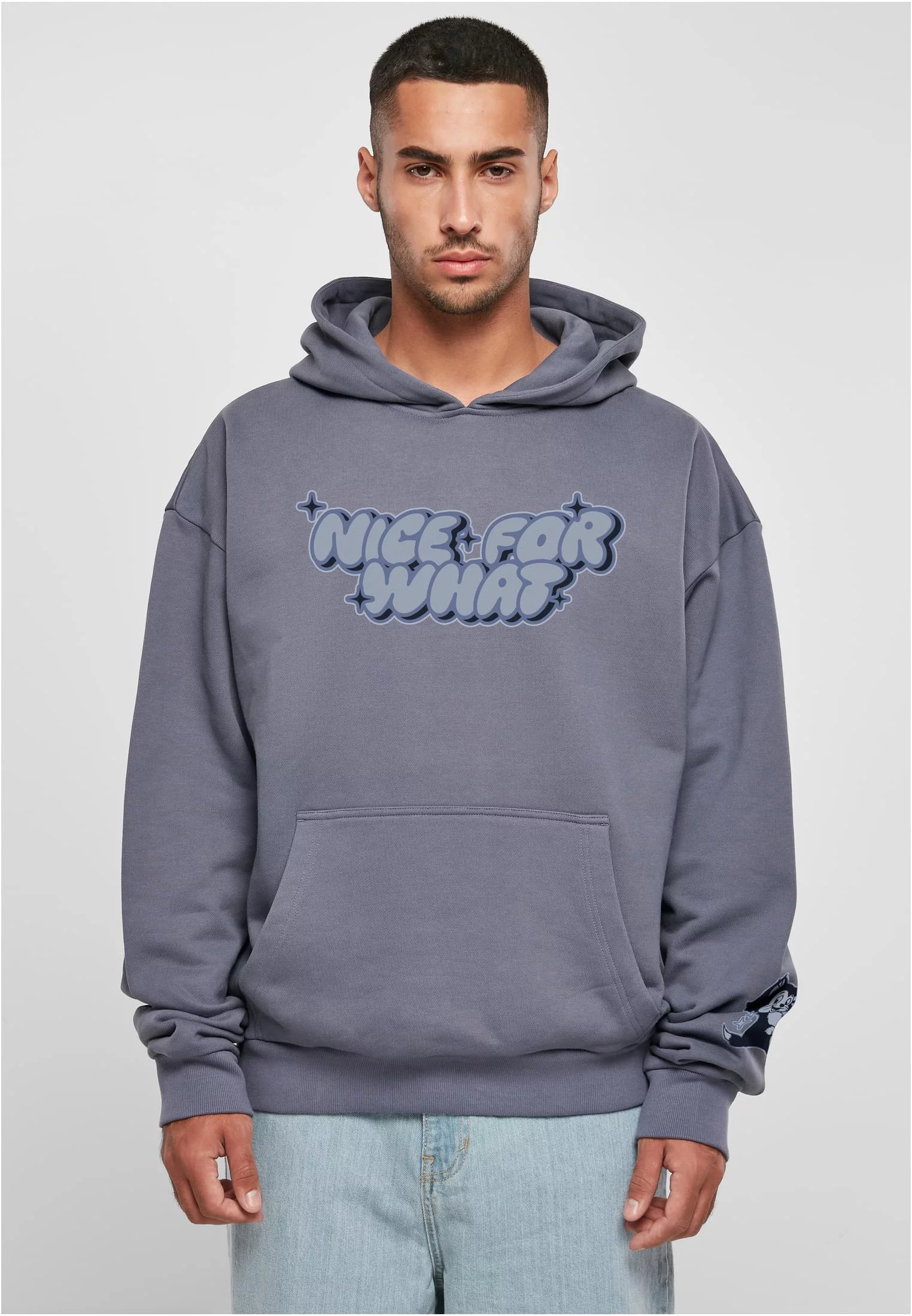 Men&#039;s Sweatshirt Nice For What ultra Heavy Oversize Hoodie - Blue