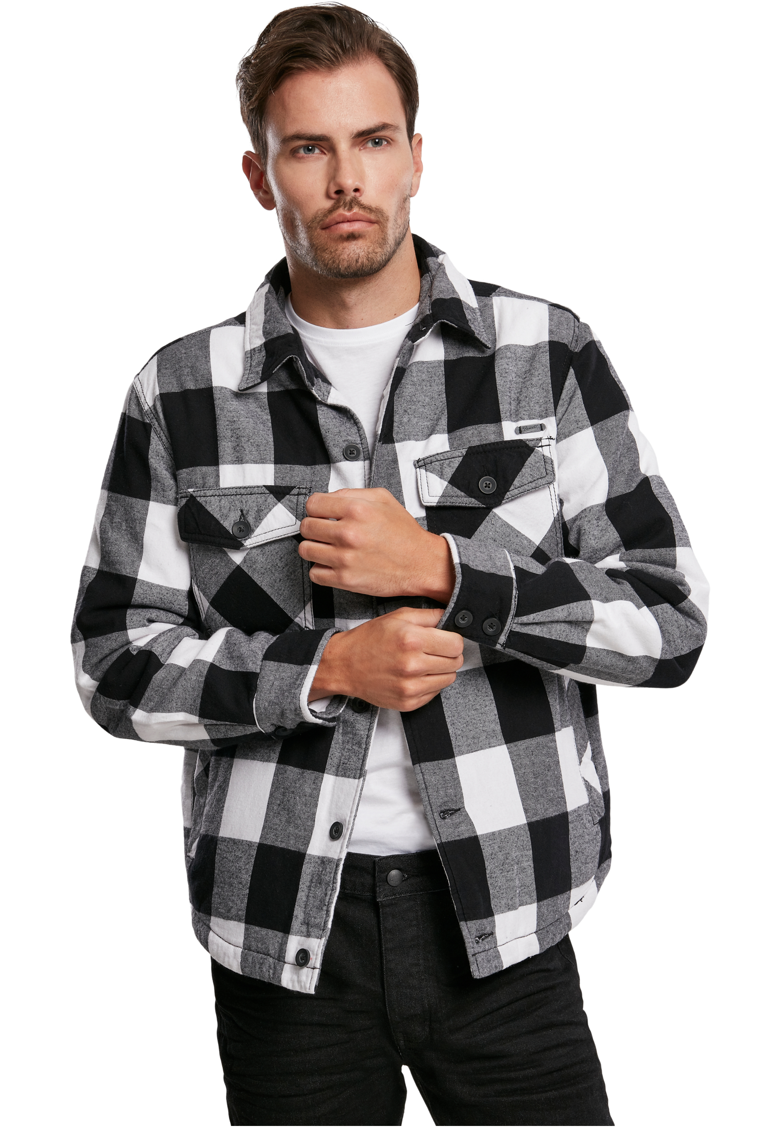 Lumberjacket Alb / negru