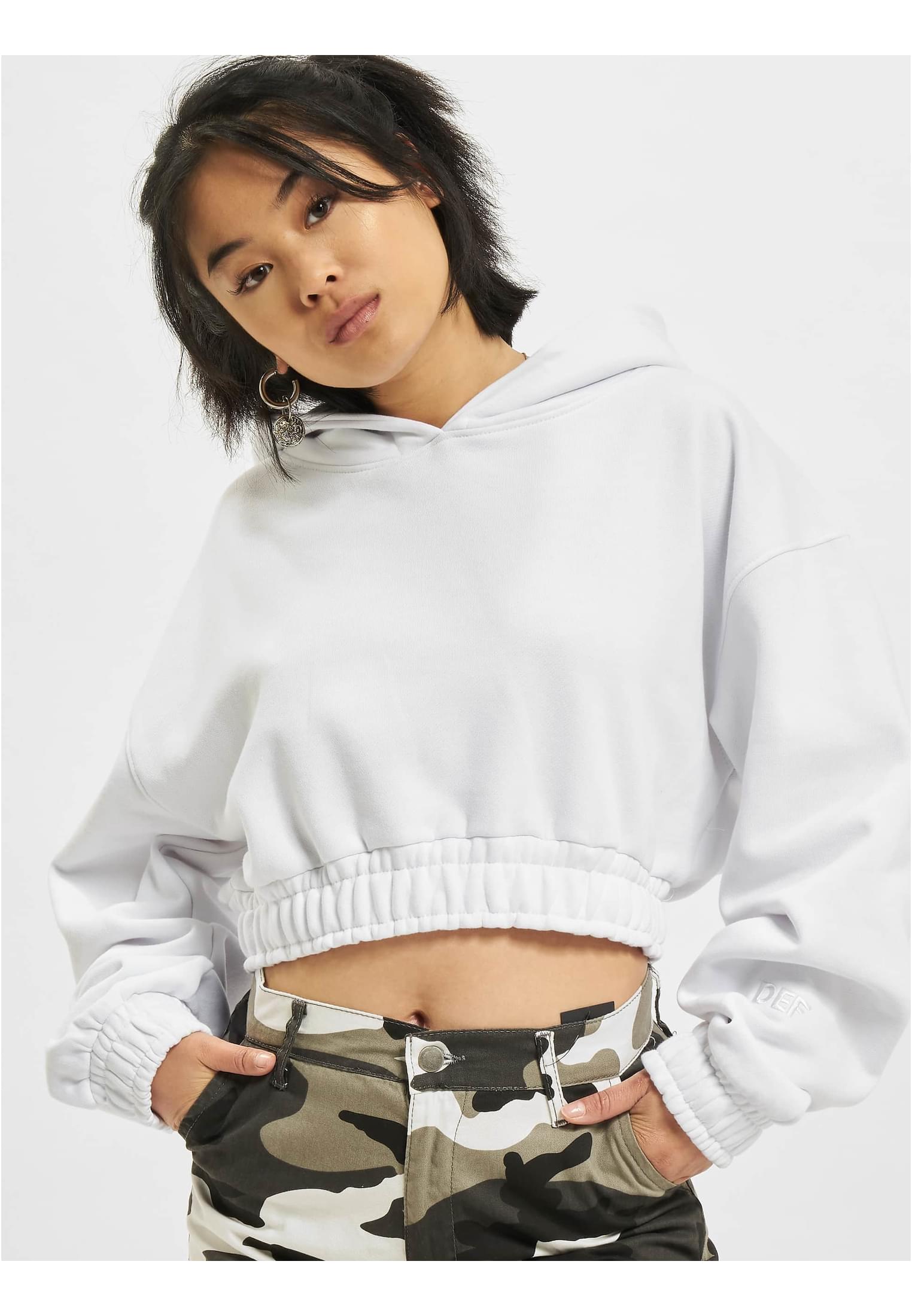 Crop Sweatshirt DEF Hoody - White