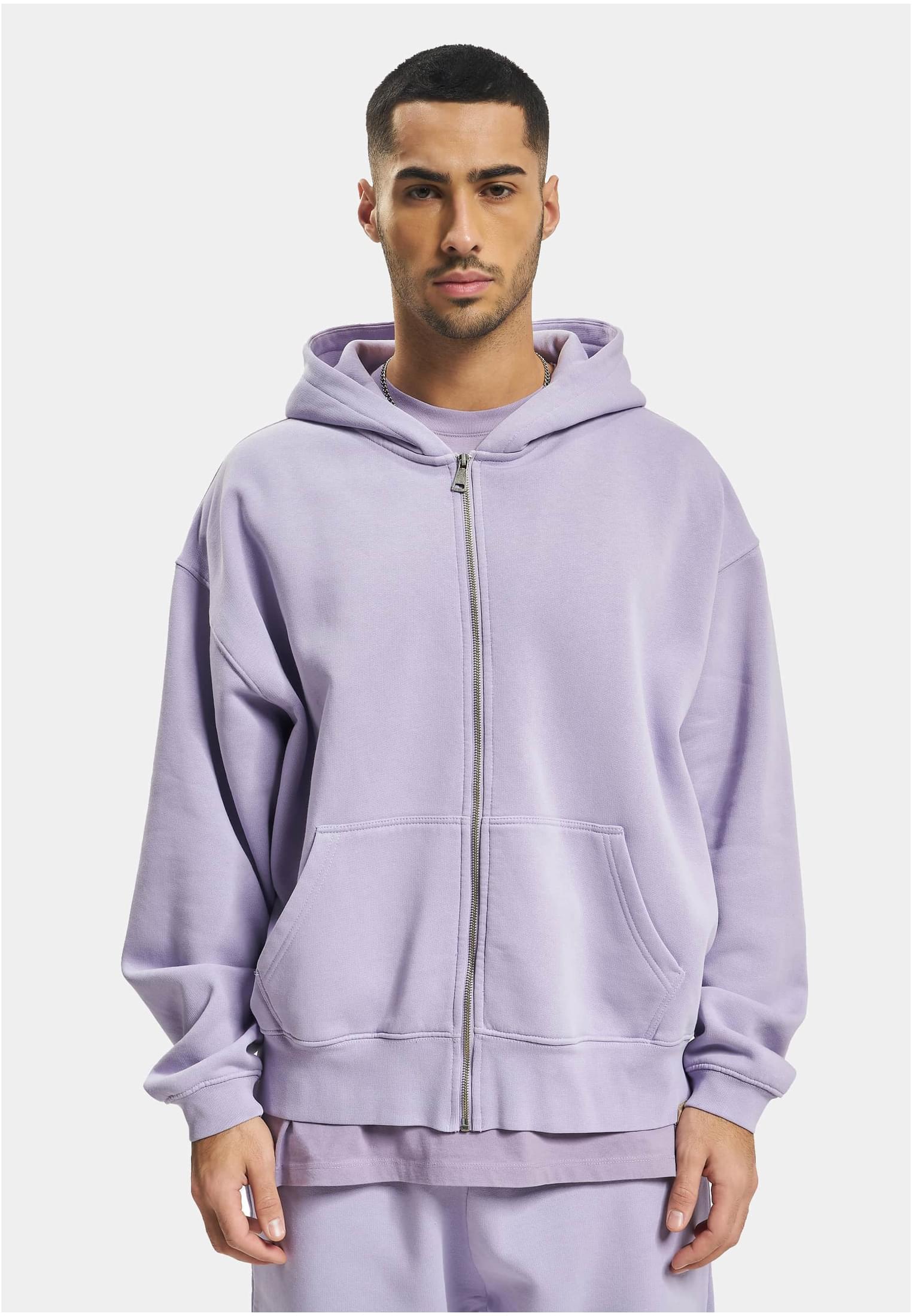 DEF Zip Hoody Fialová Sepraná