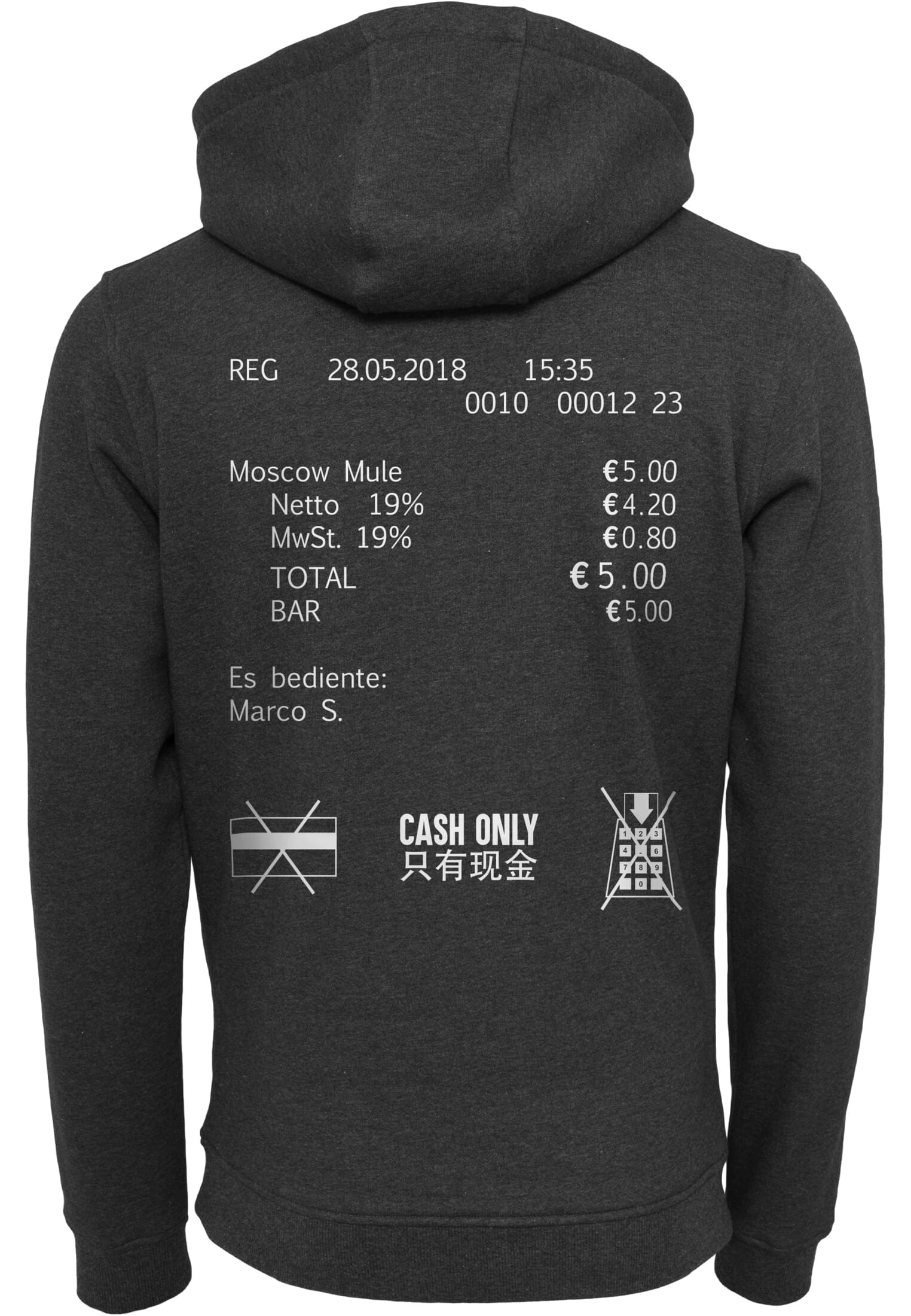 Men's sweatshirt Cash Only Hoody gray