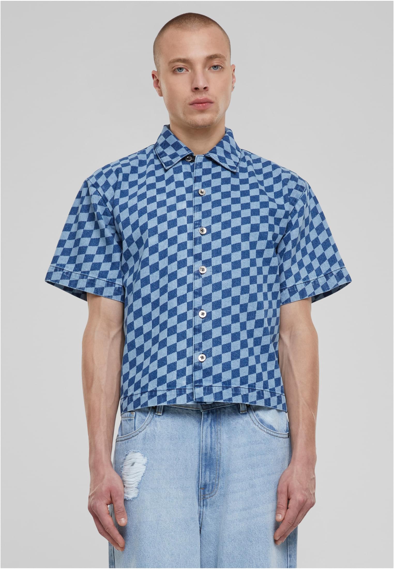 Men's shirt with print - blue