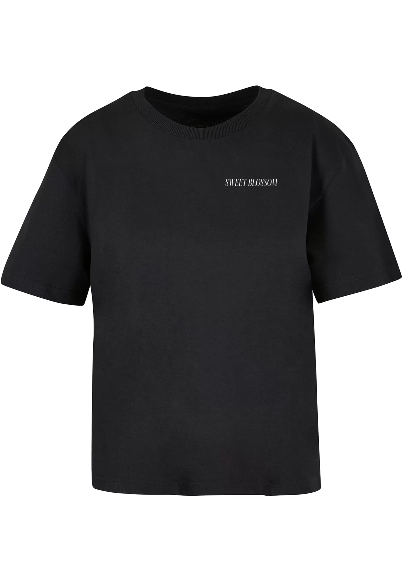 Womens T-shirt Sweet Blossom And Beauty Tee - black
