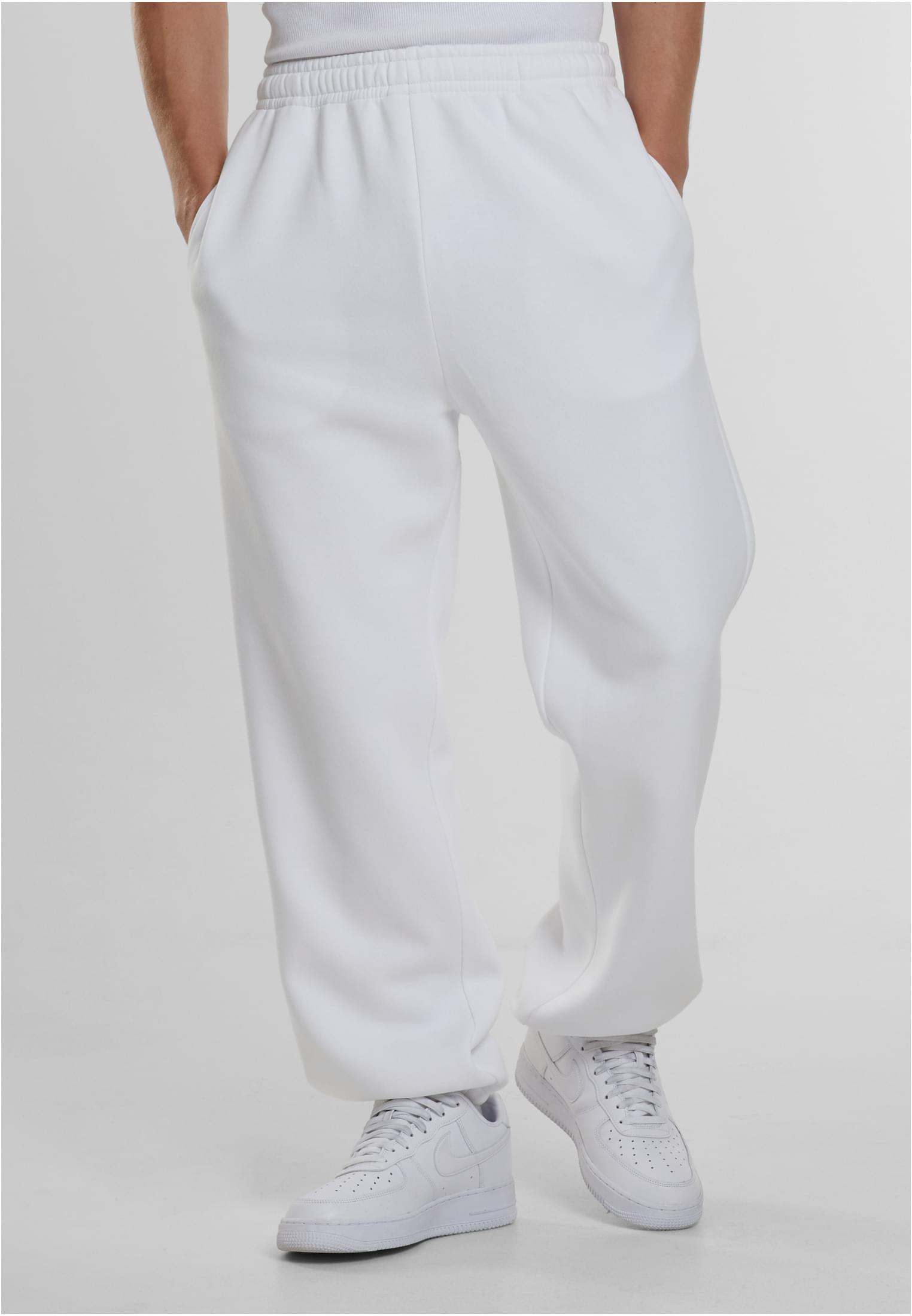 Men's Sweatpants Fluffy White