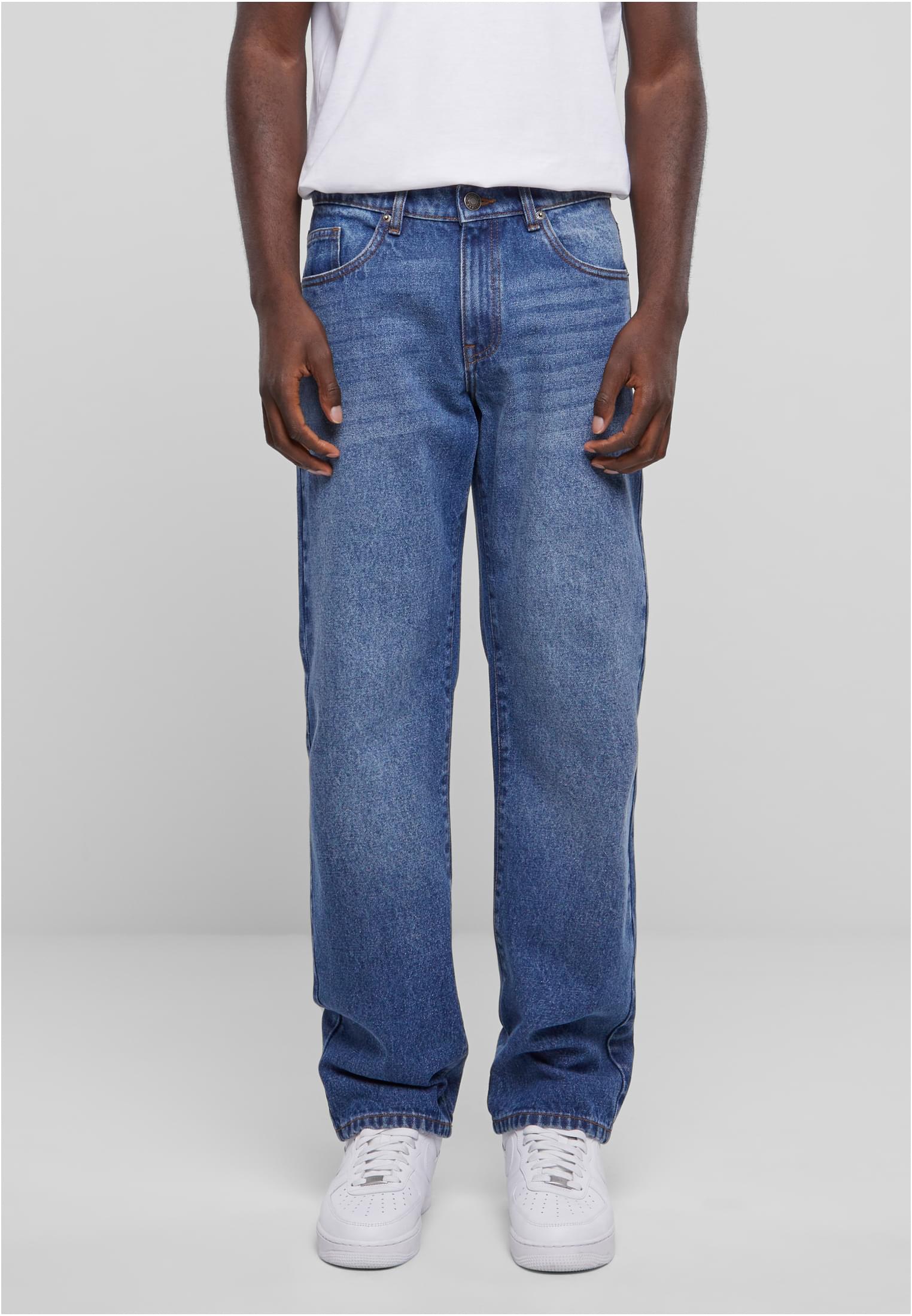 Men&#039;s Jeans Straight Fit Heavy Ounce Medium Blue