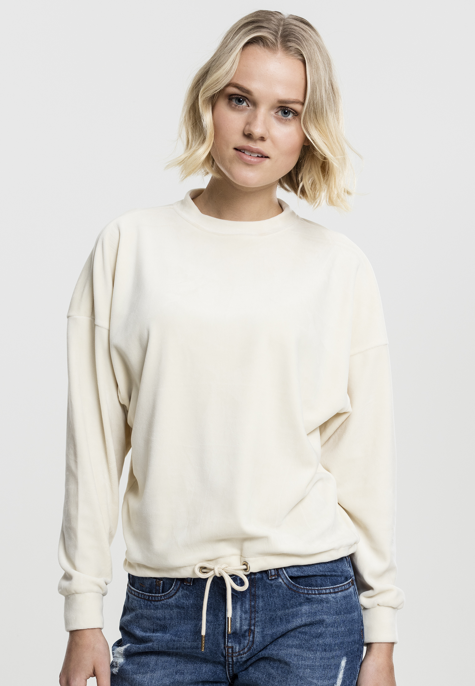 Women's Oversized Velvet Crew Sand