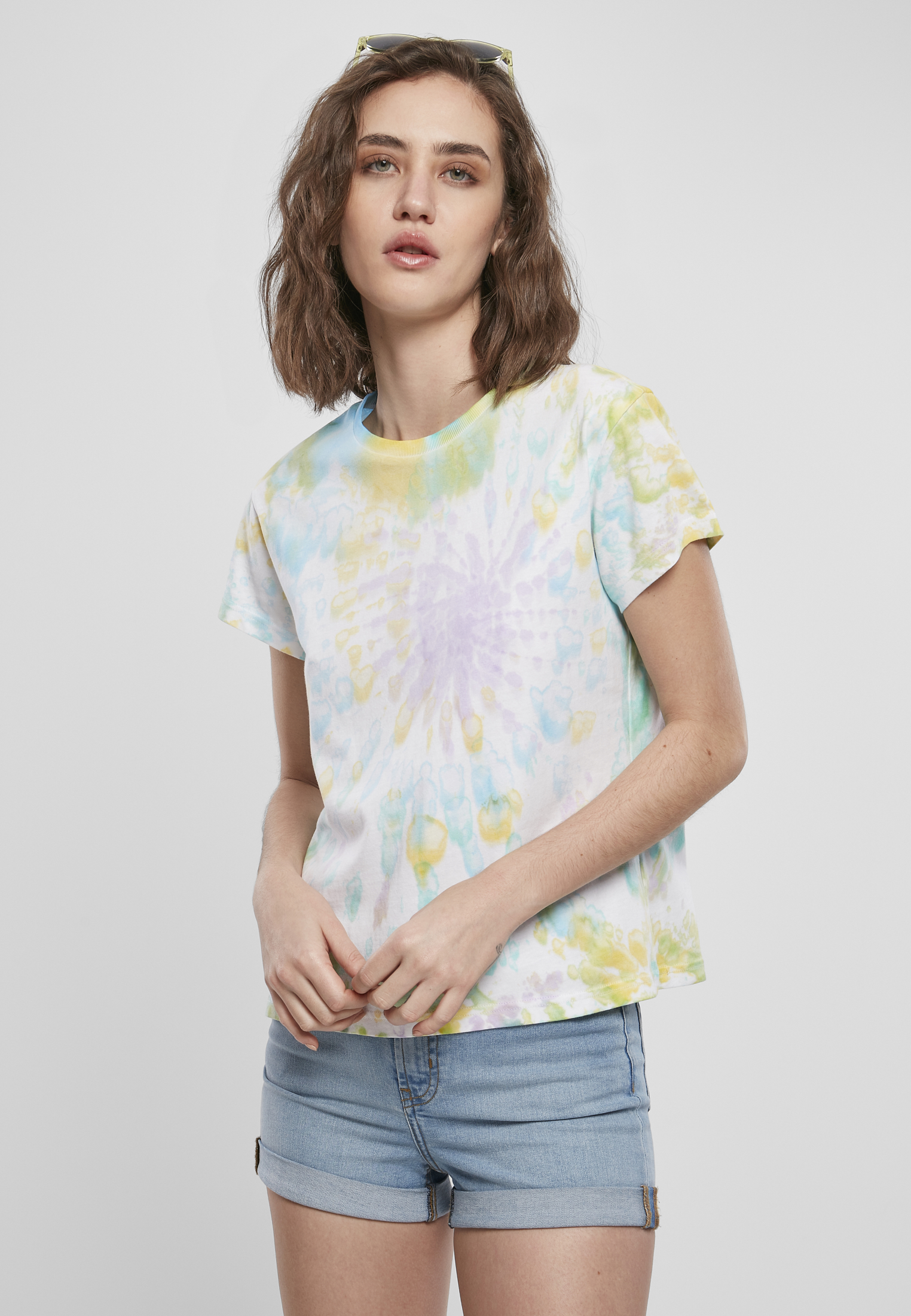 Doamnelor Tie Dye Prietenul Tee Pastel
