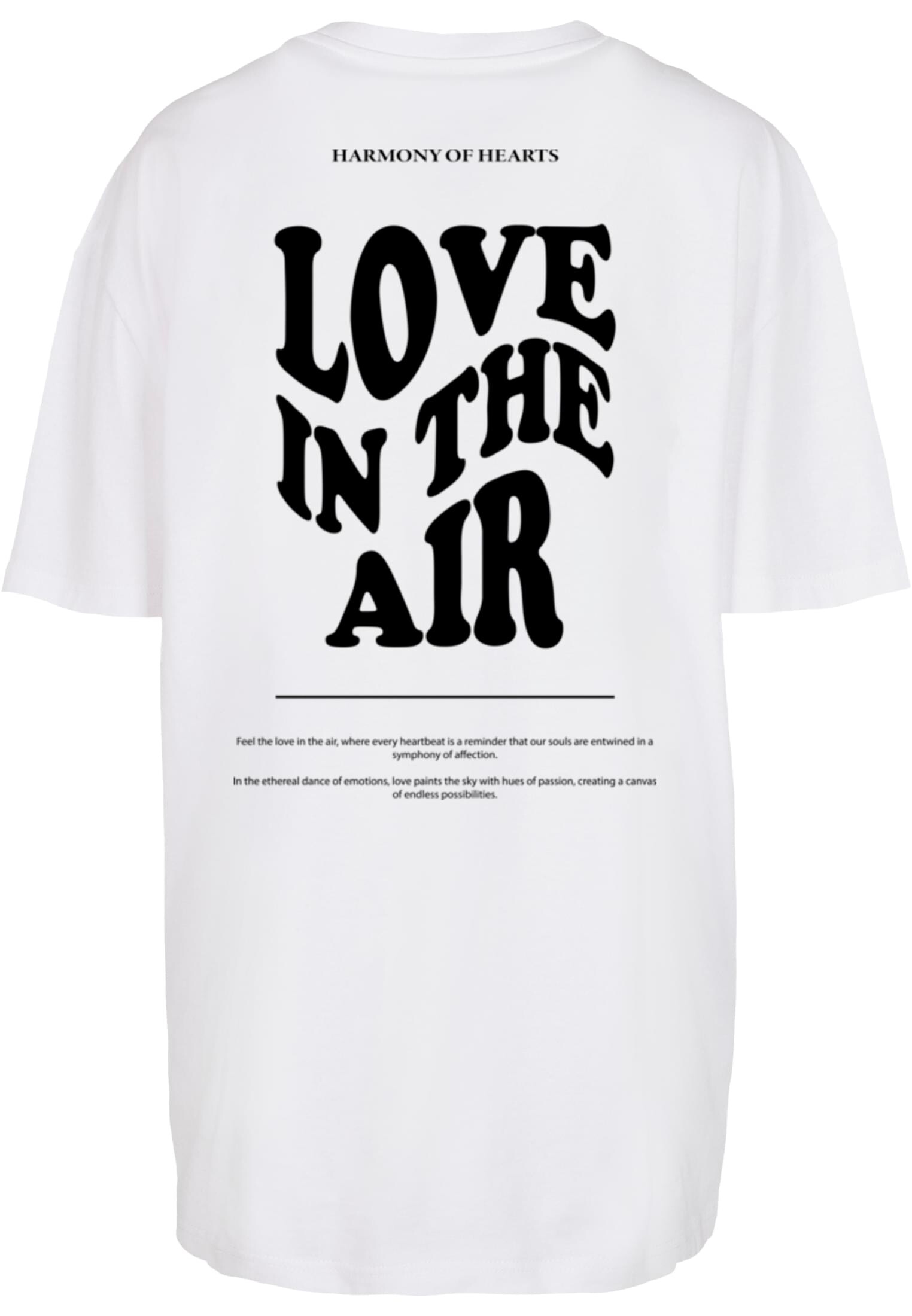 Women&#039;s T-shirt Love In The Air Oversized Boyfriend white