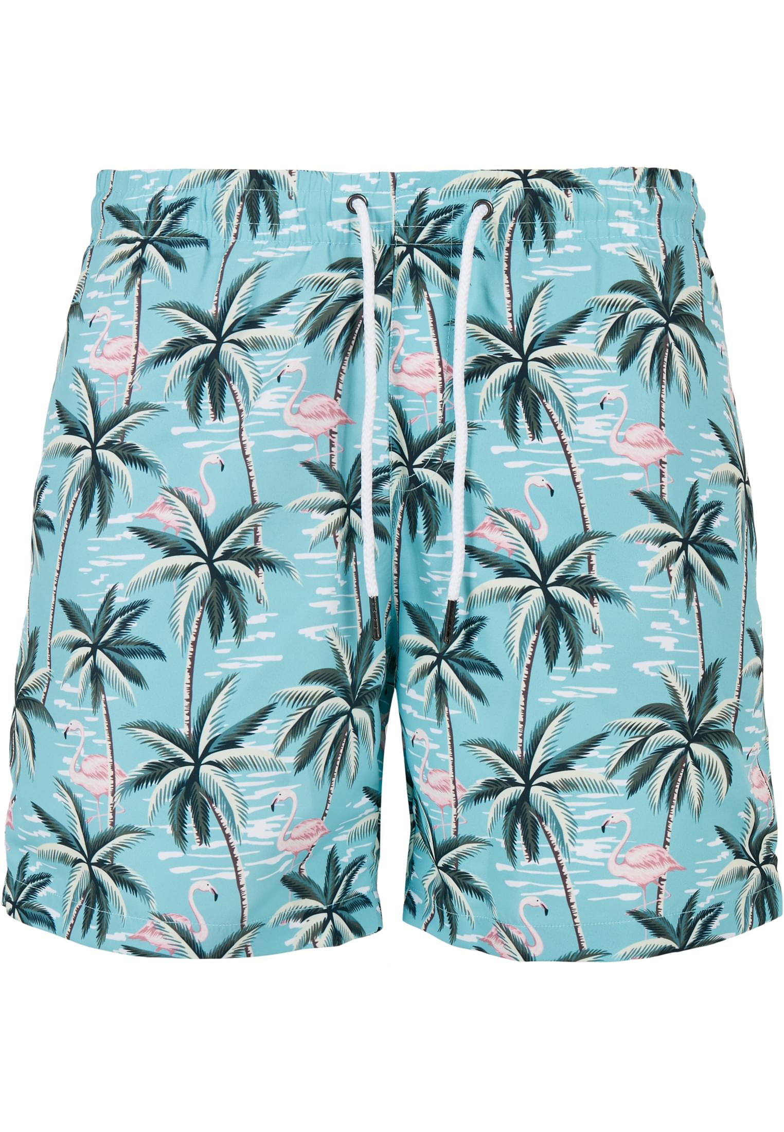 Patterned Tropical Bird Swimsuit Shorts AOP