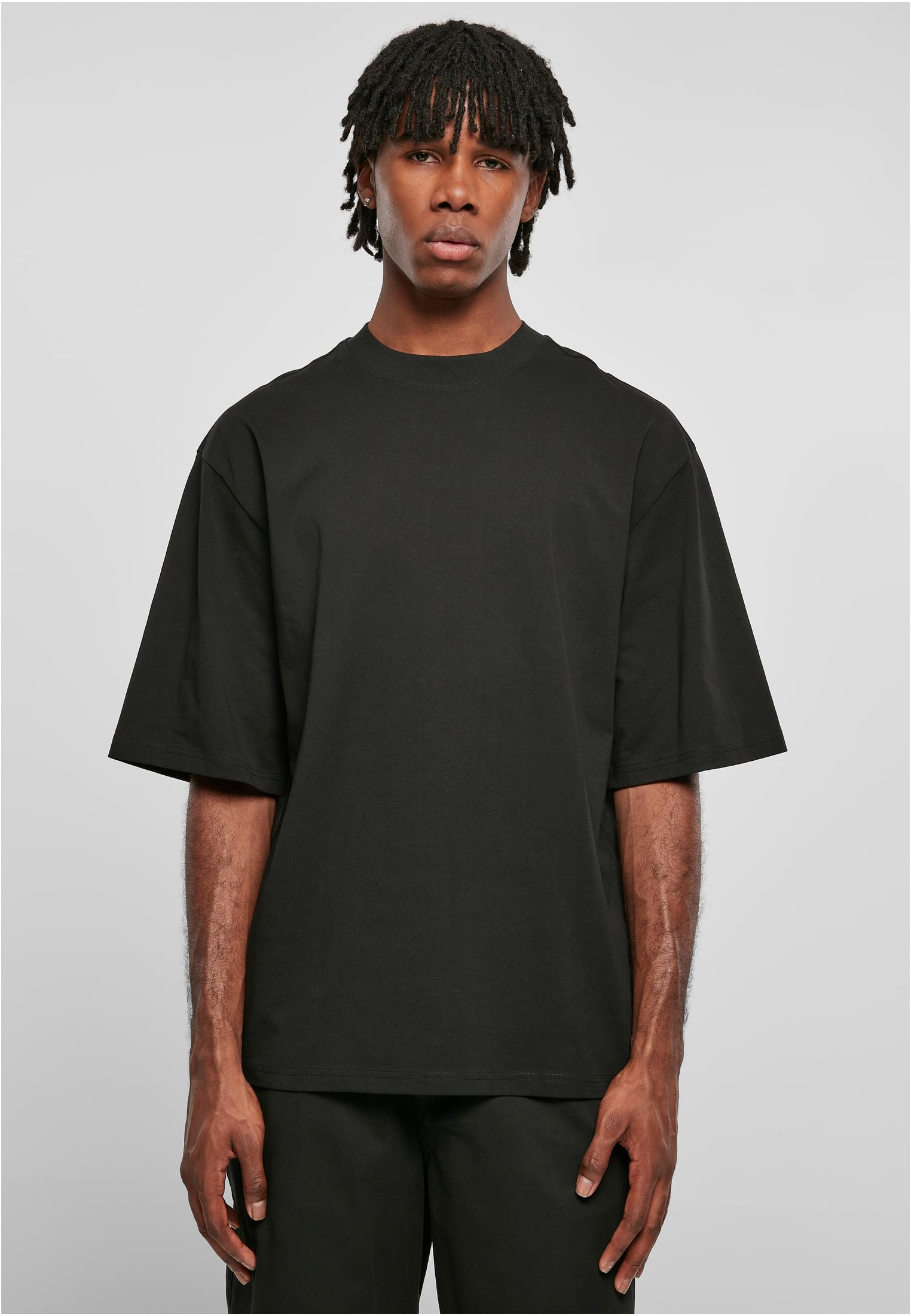 Ekologické oversized tričko s rukávem černé