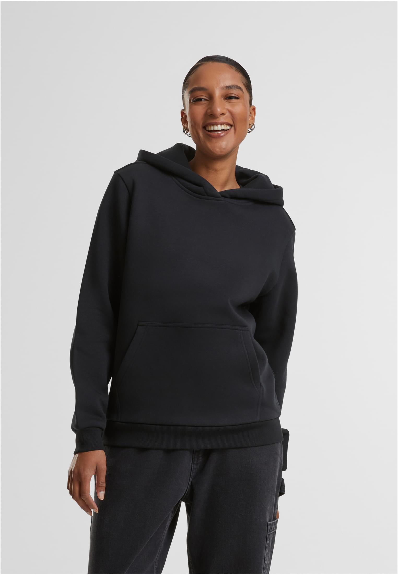 Womens hoodie Fluffy black