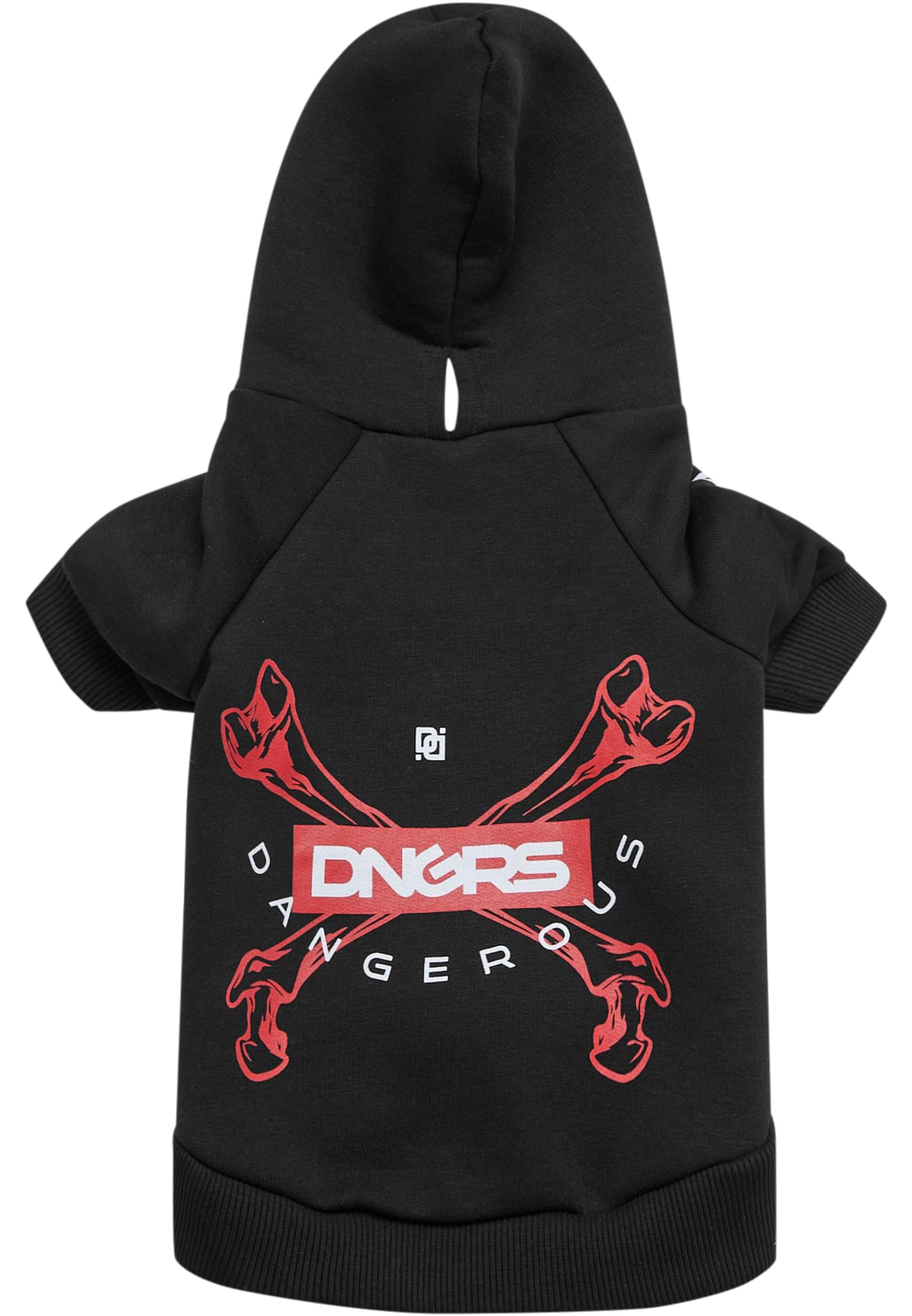 Dámská mikina s krátkým rukávem Bones Dog Hoodie černá