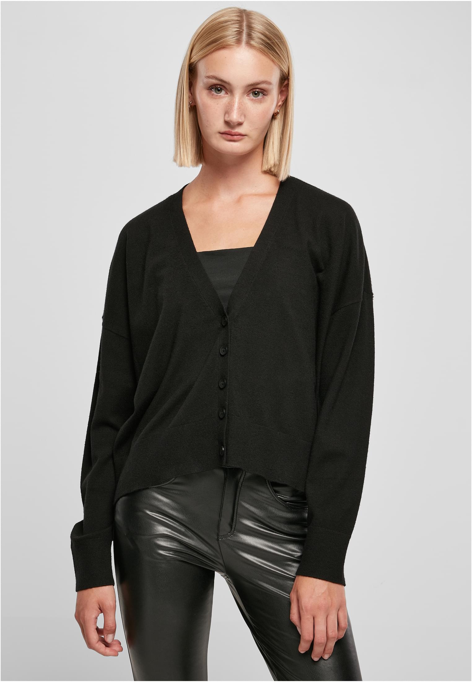 Women&#039;s eco viscose oversized cardigan black