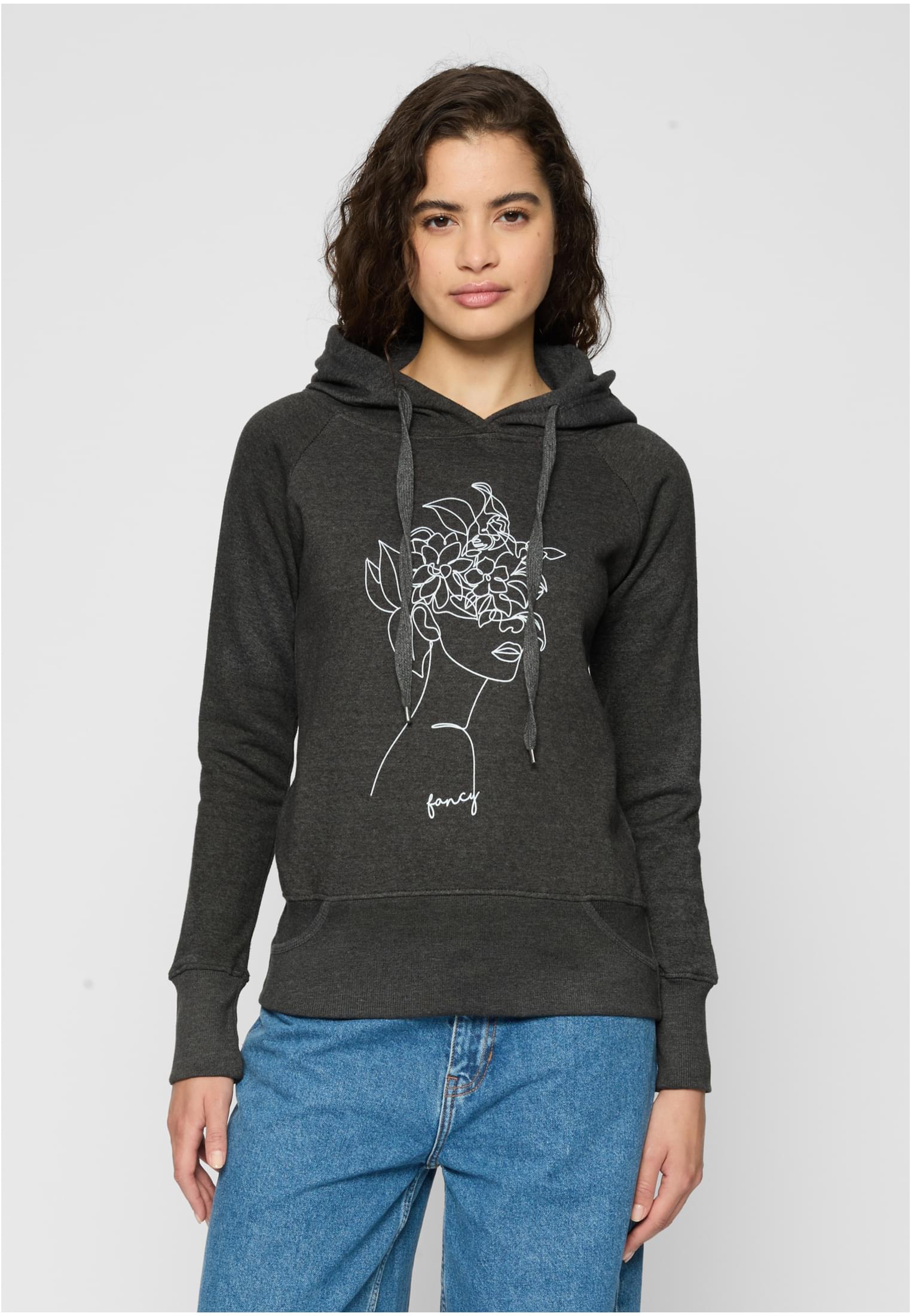 Women&#039;s charcoal One Line Fruit Hoody