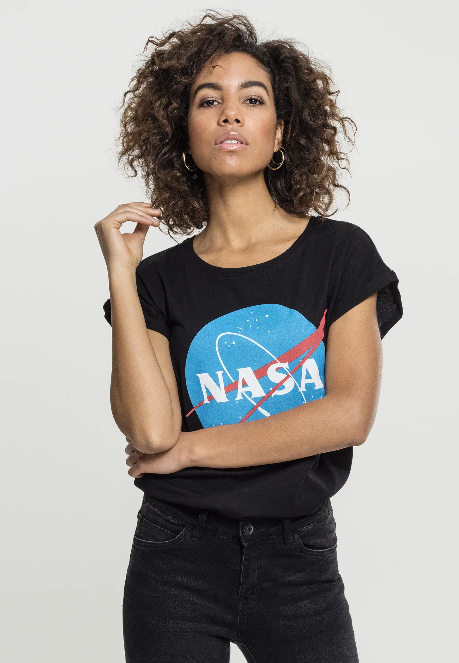 Doamnelor NASA Insignia Tee negru