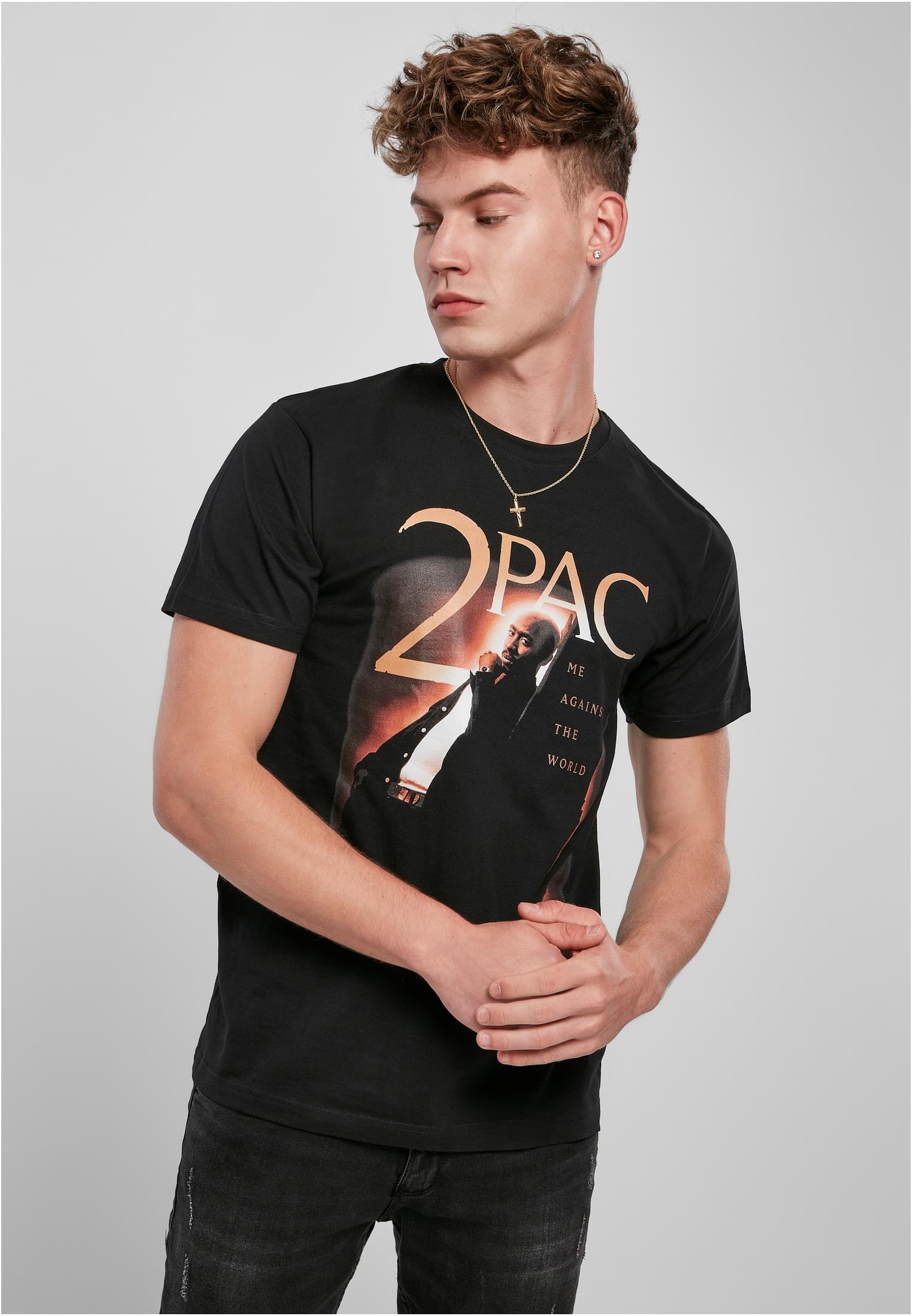 Black T-shirt Tupac Me Against The World Cover