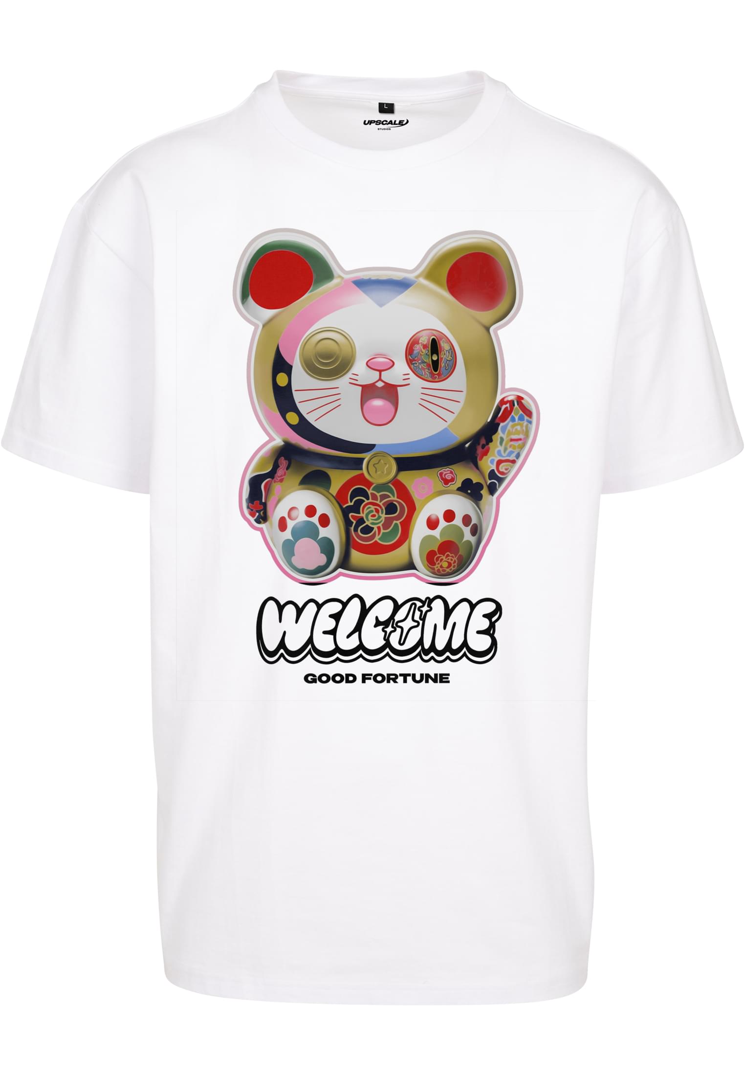 Welcome Cat Heavy Oversize T-shirt White
