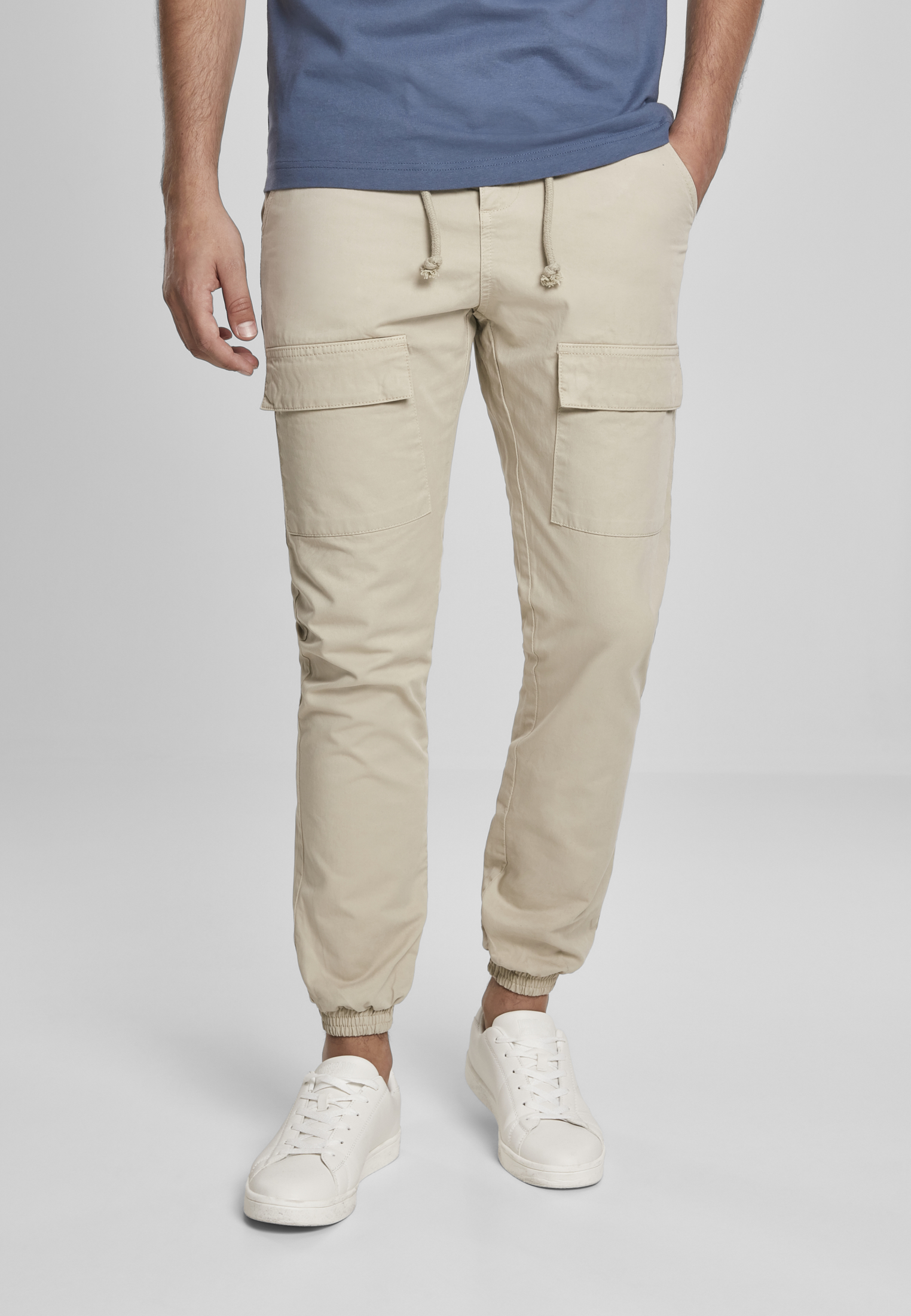 Front Pocket Cargo Jogging Pants Concrete