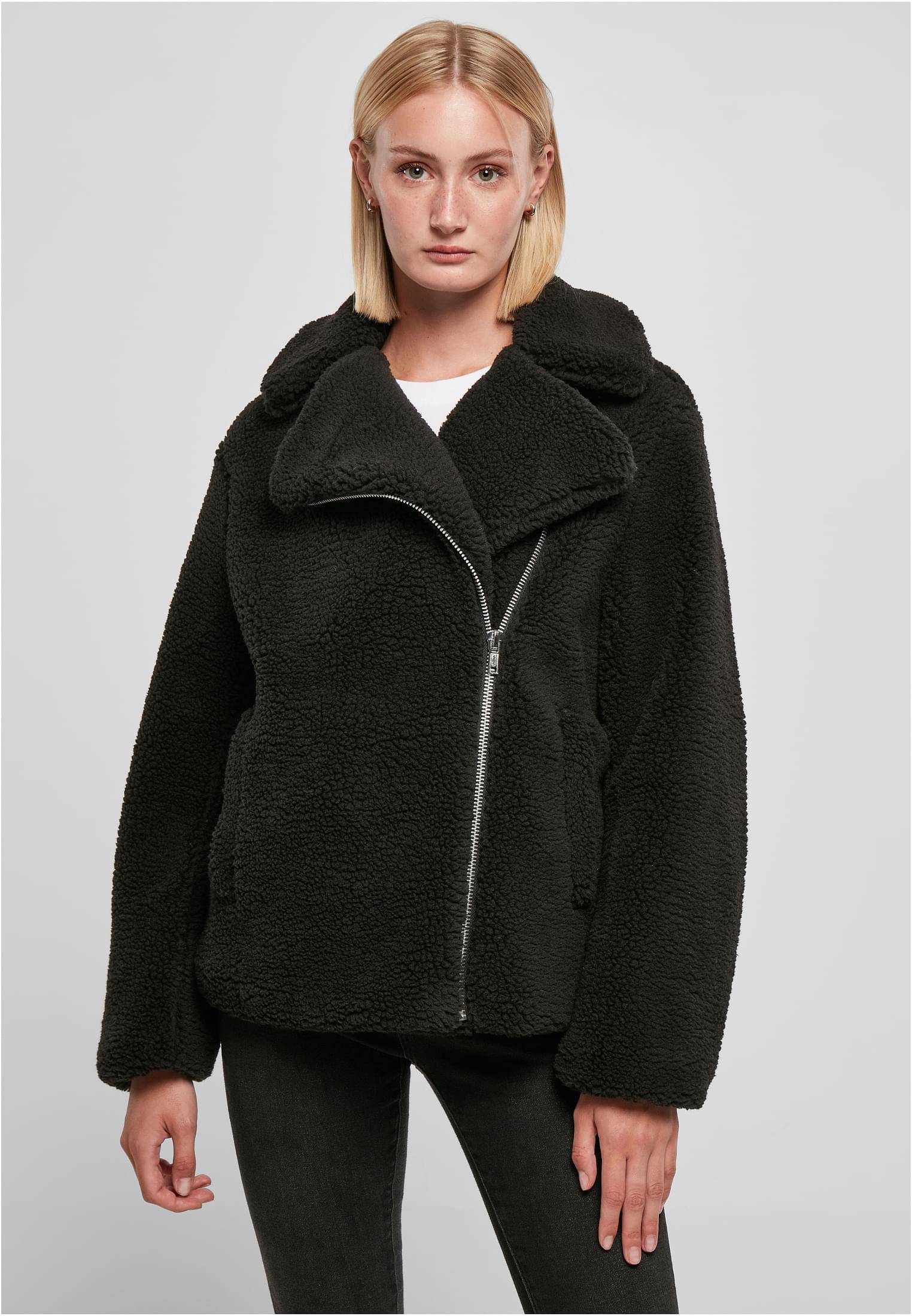 Women&#039;s Sherpa Biker Jacket black
