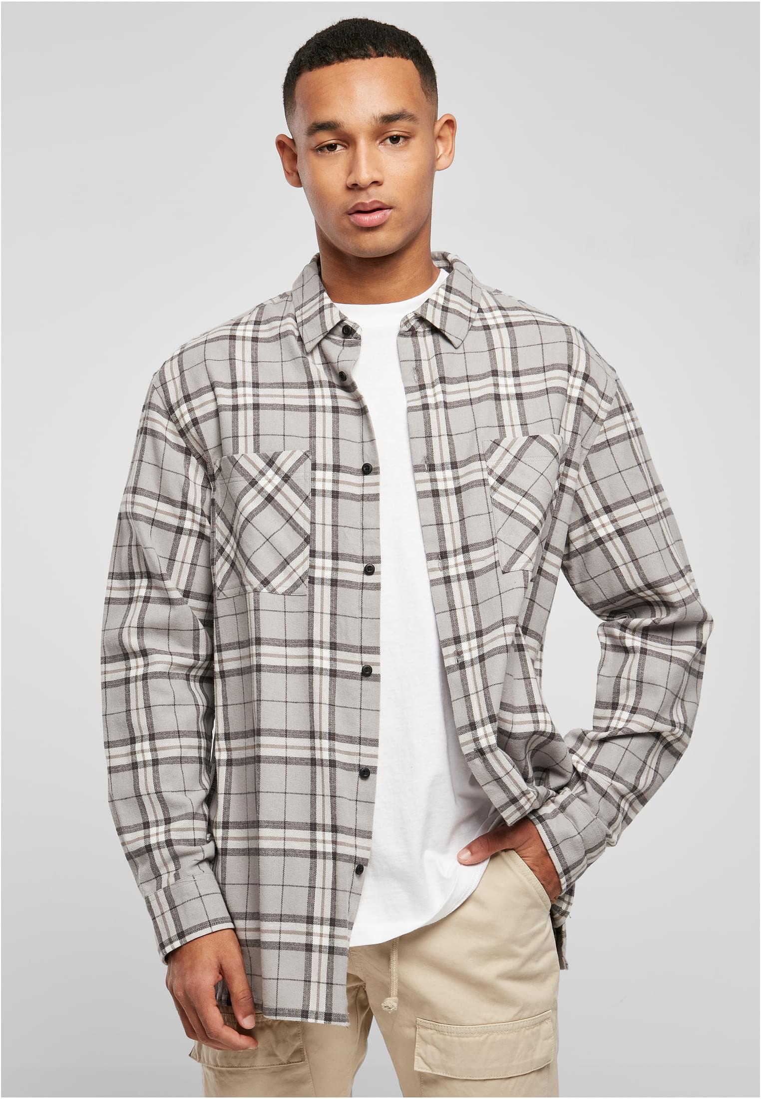 Long oversized grey shirt grey-black