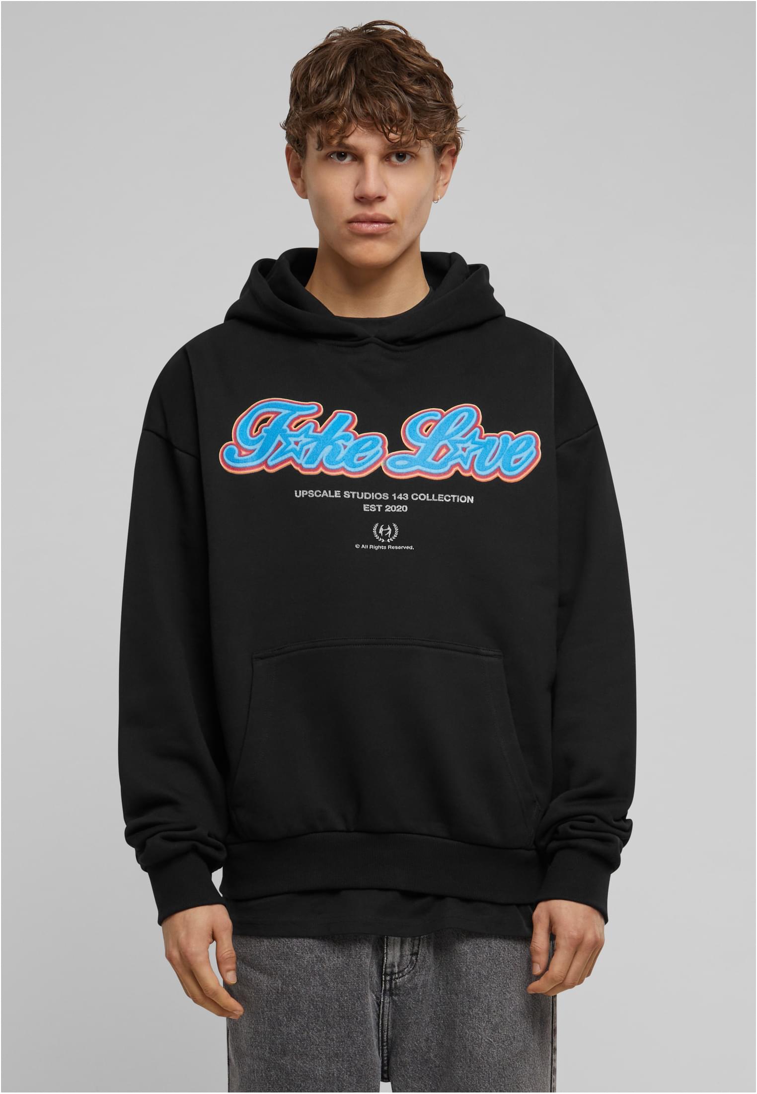 Men&#039;s F*ke L*ve Ultra Heavy Oversize Sweatshirt - Black