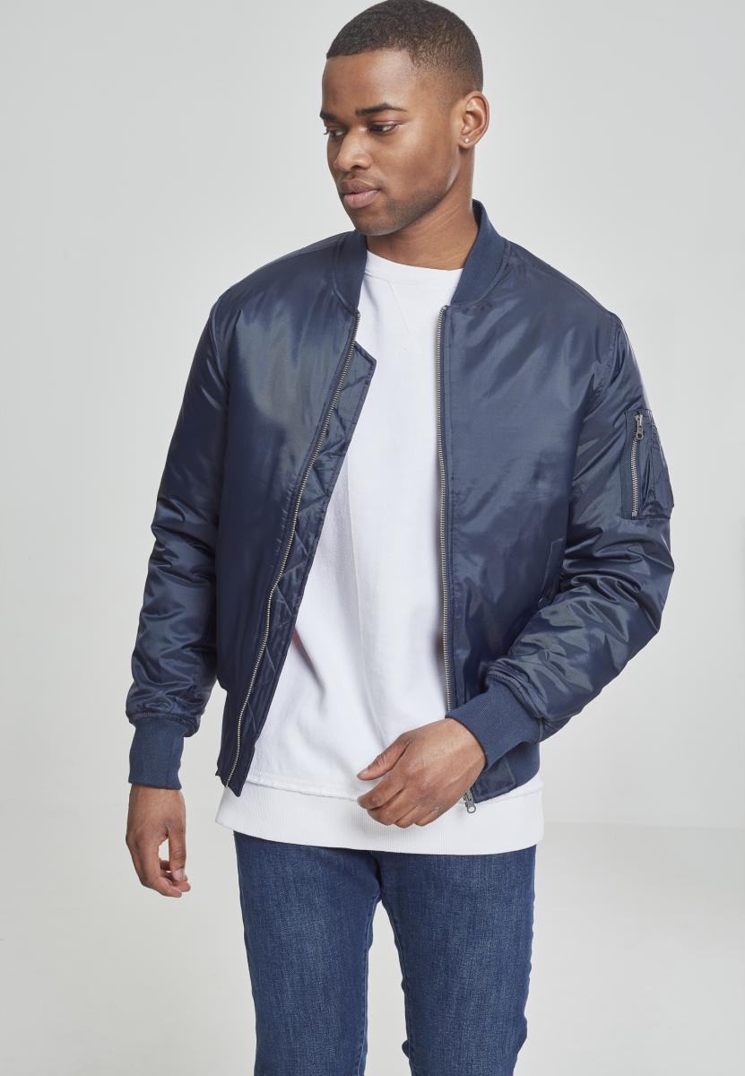 Navy Basic Bomber Jacket