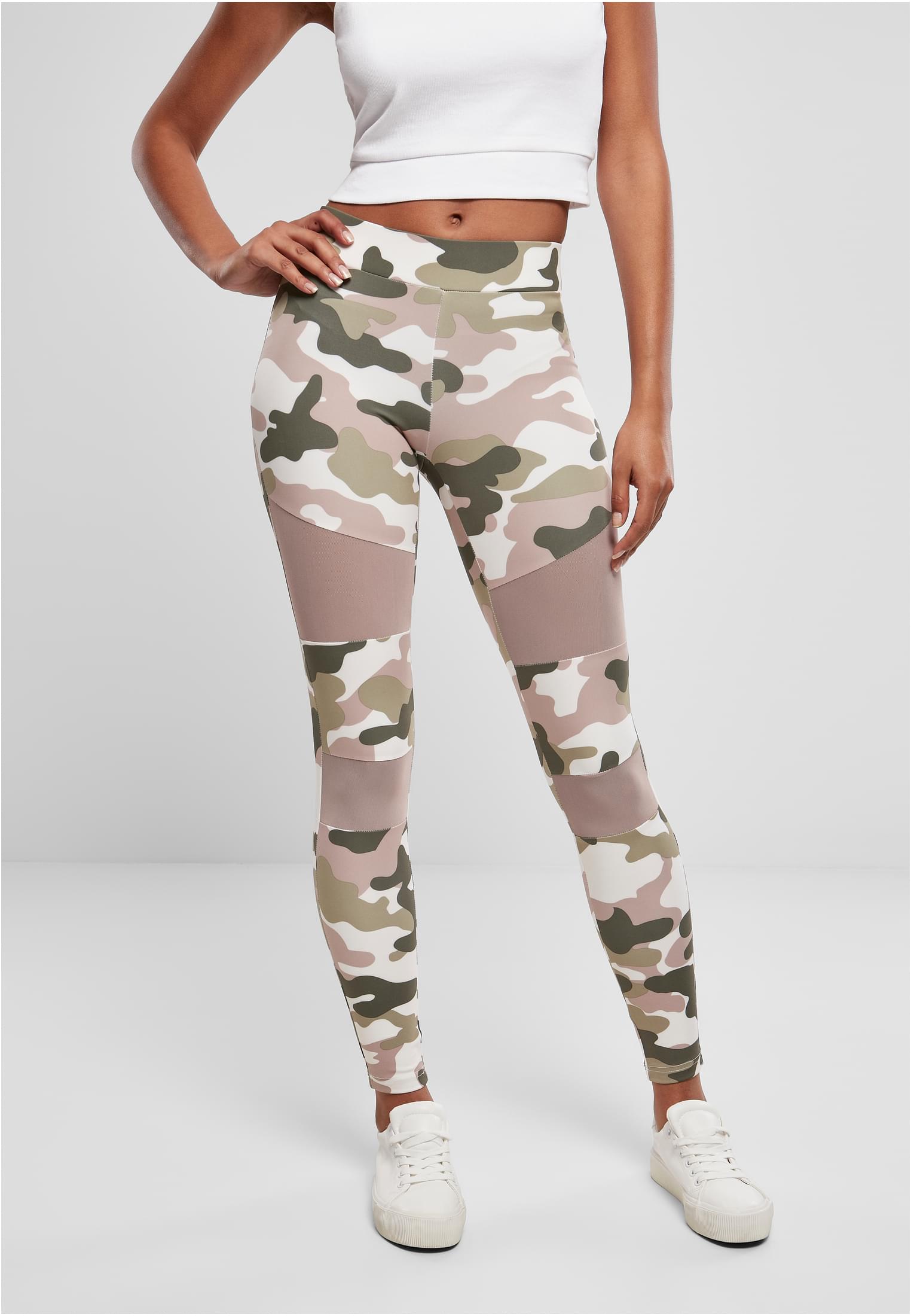 Womens Camo Tech Mesh Leggings Dukrose camo