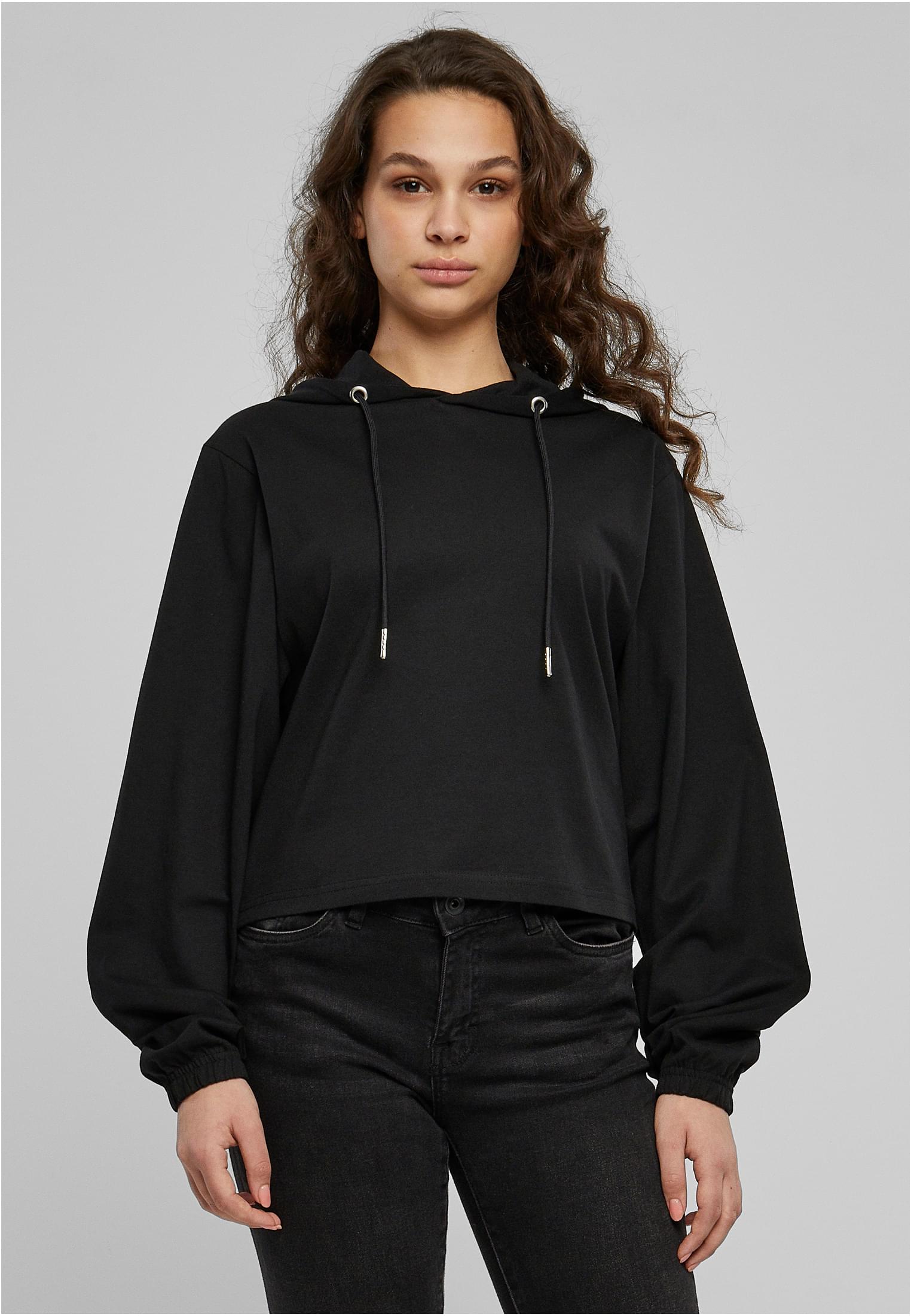 Women&#039;s Heavy Short Hoody - Black
