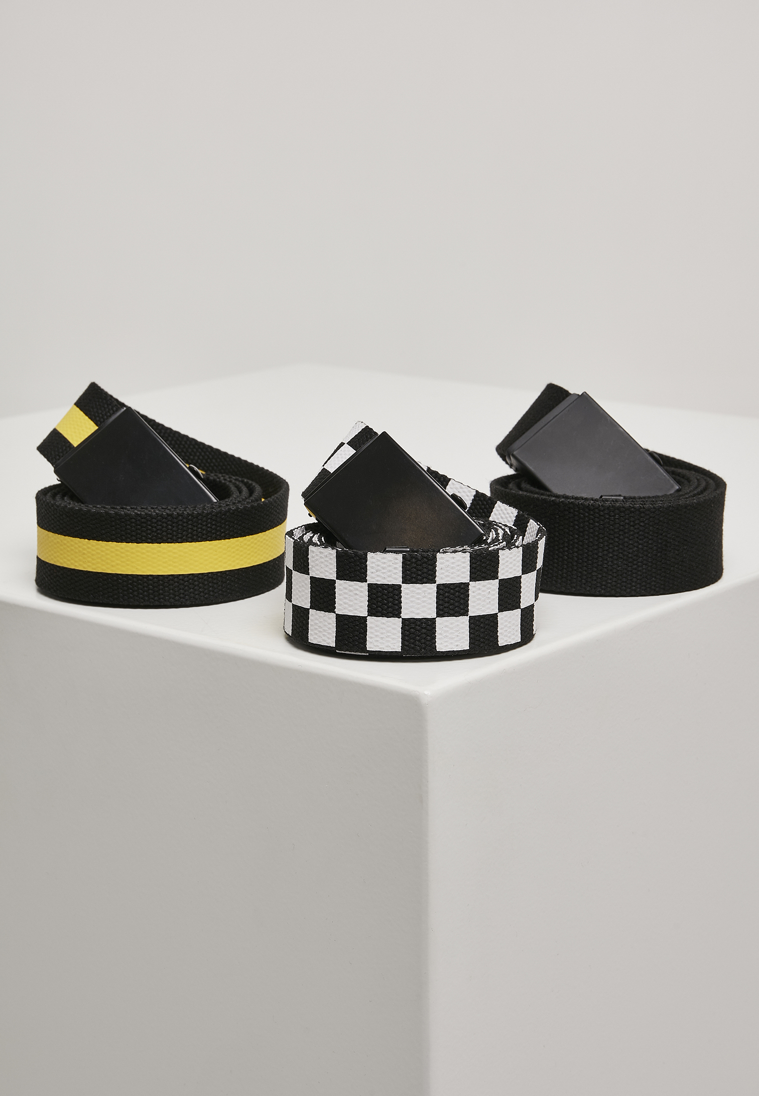 Belts Trio Black/White/Yellow