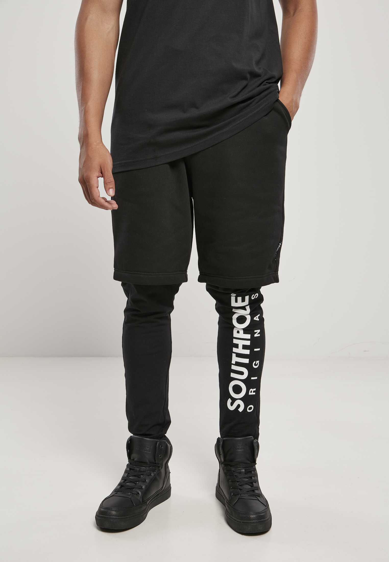 Men&#039;s fleece shorts with leggings black