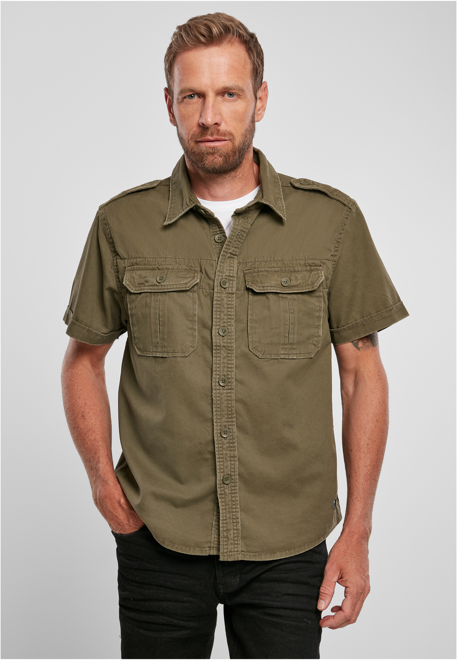 Vintage Short Sleeve Shirt Olive