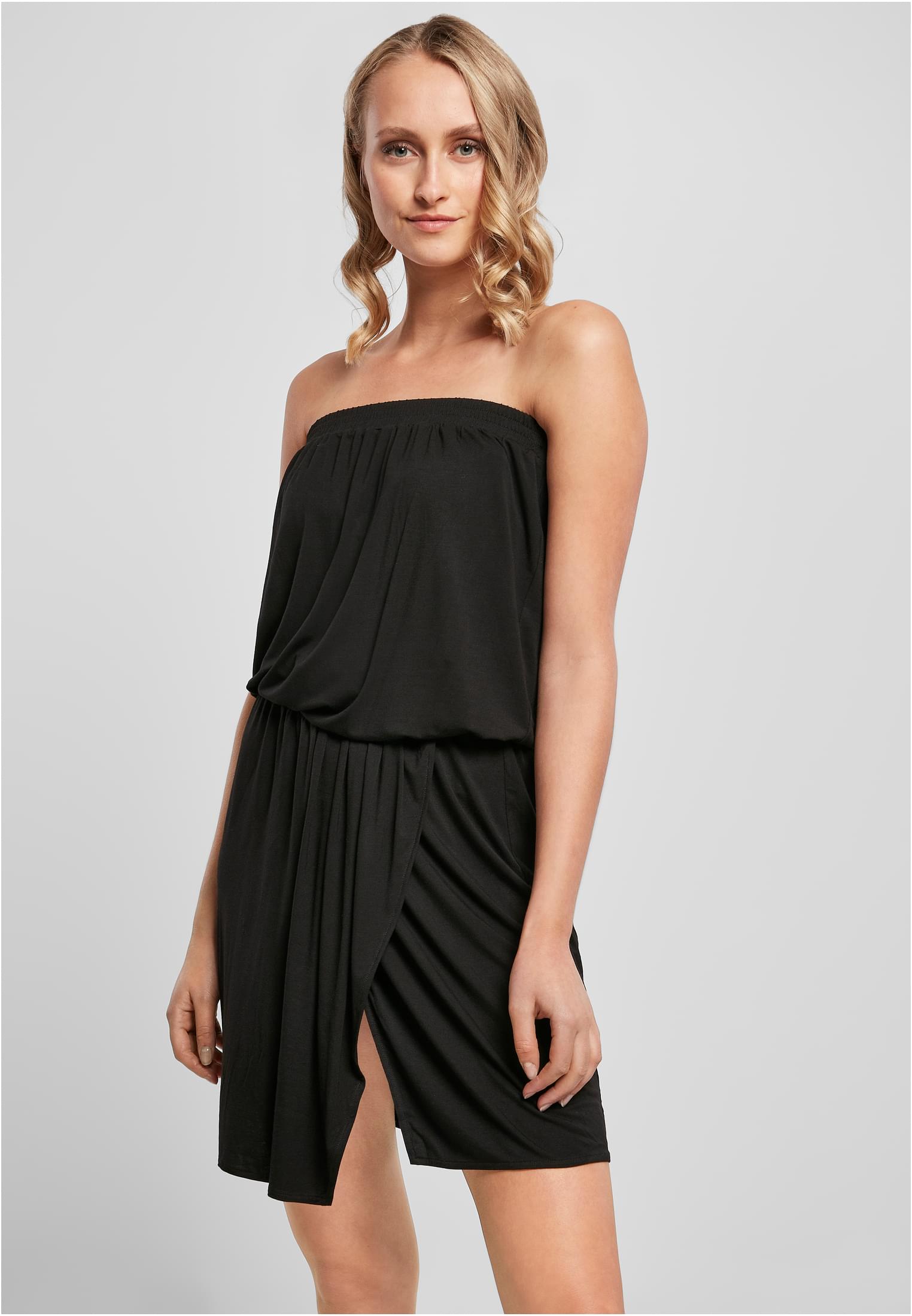 Doamnelor Viscoză Short Bandeau Dress Negru