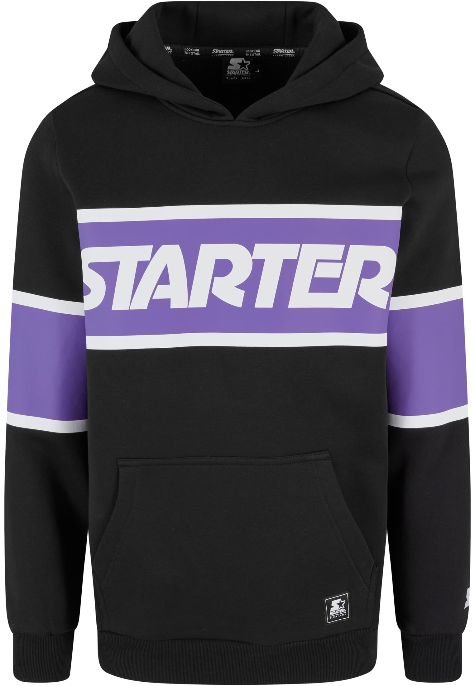 Men&#039;s sweatshirt Starter Across Stripe Hoodie black/purple