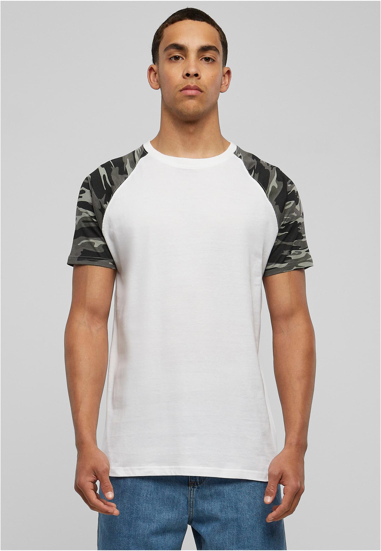 Contrasting Raglan T-shirt Wht/darkcamo