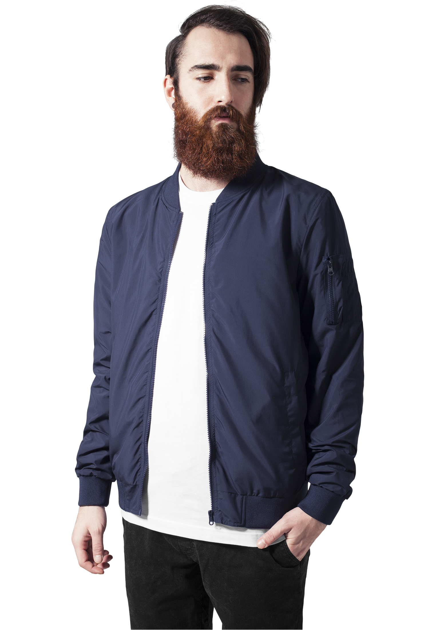 Navy Light Bomber Jacket