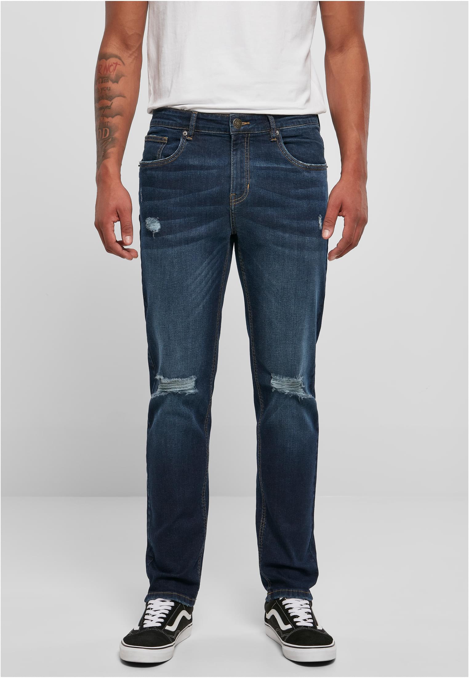 Men&#039;s Distressed Jeans Dark Blue