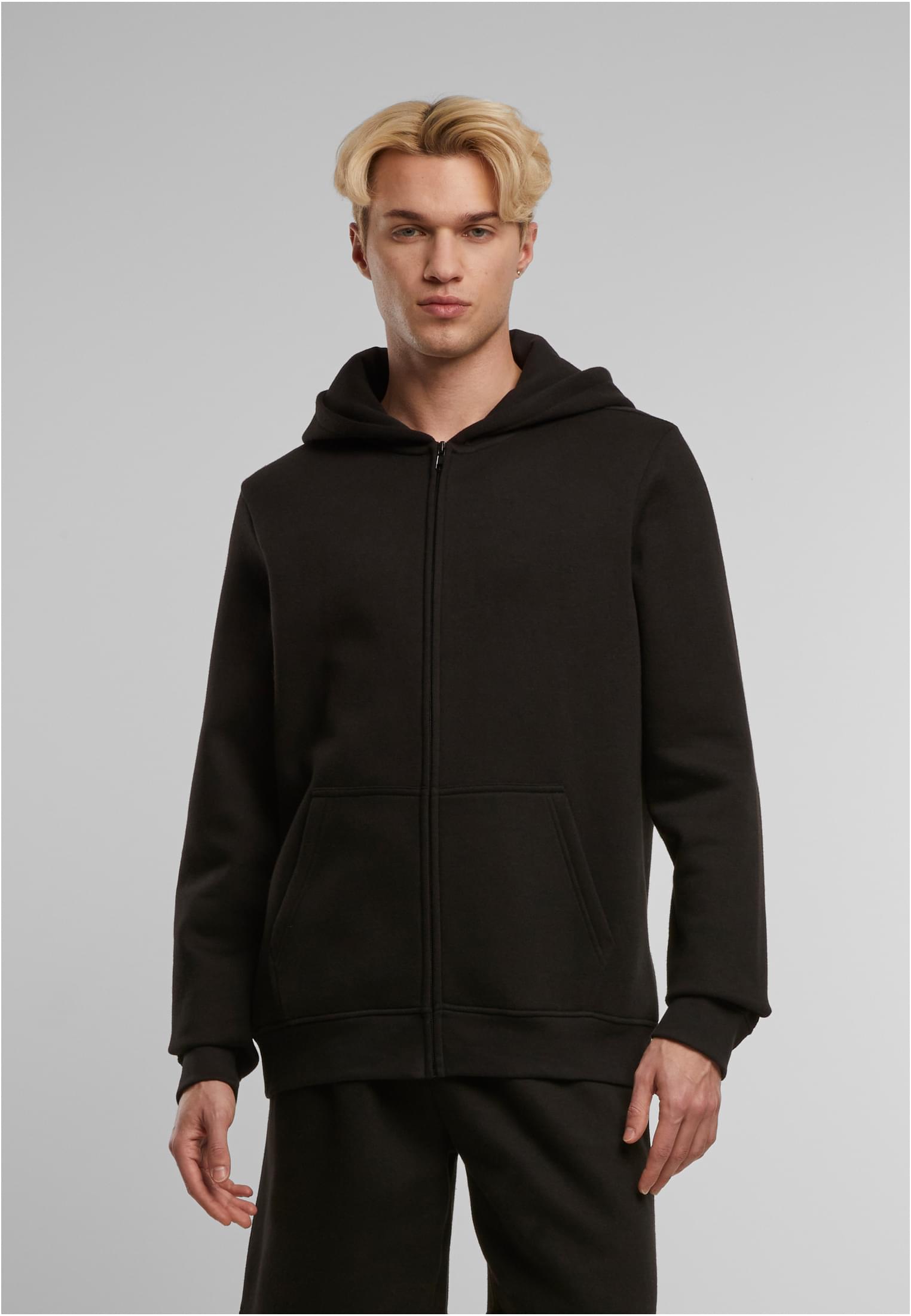Basic Essential Zip Hoody black