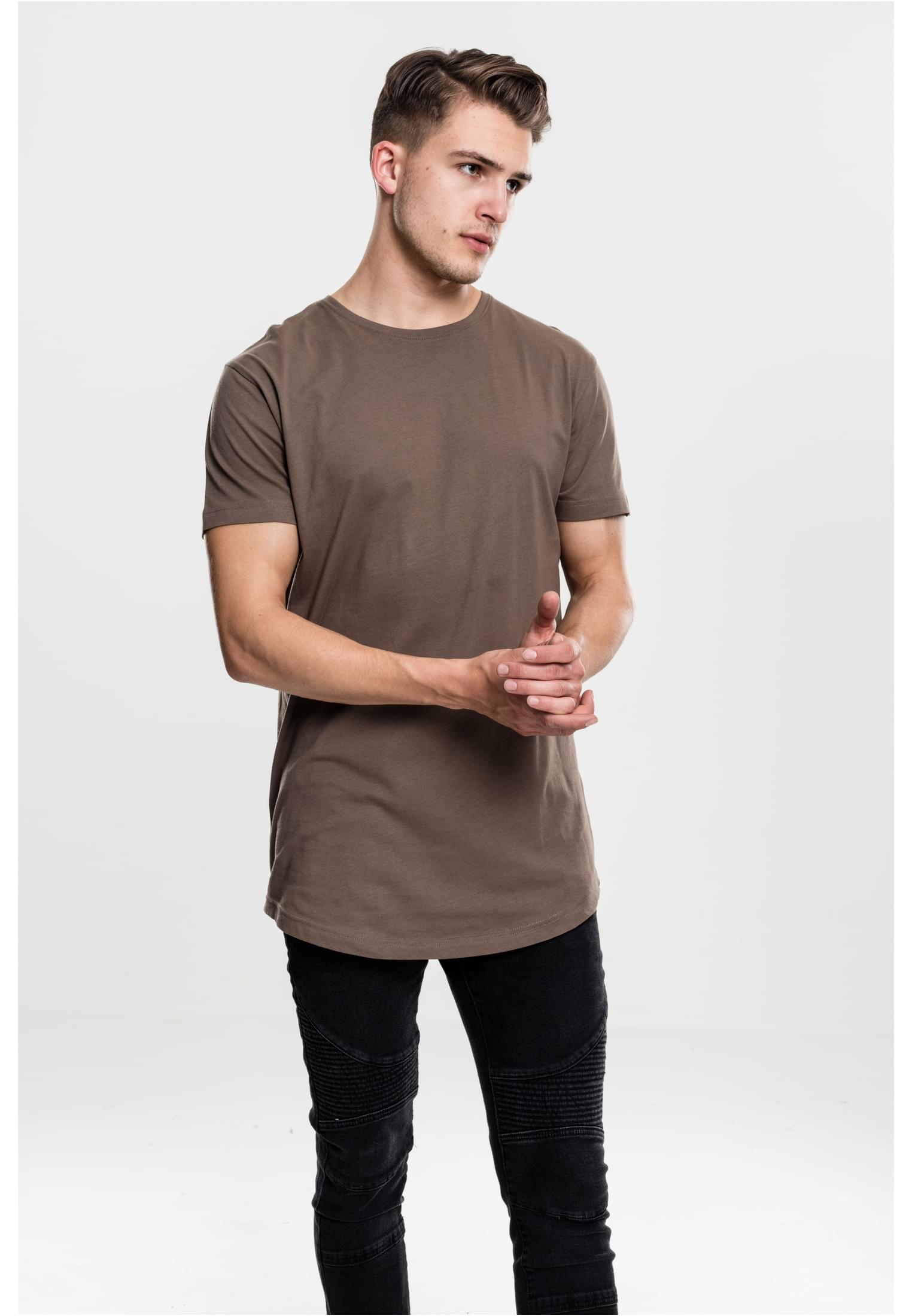 Army Green T-Shirt In The Shape Of A Long Tee