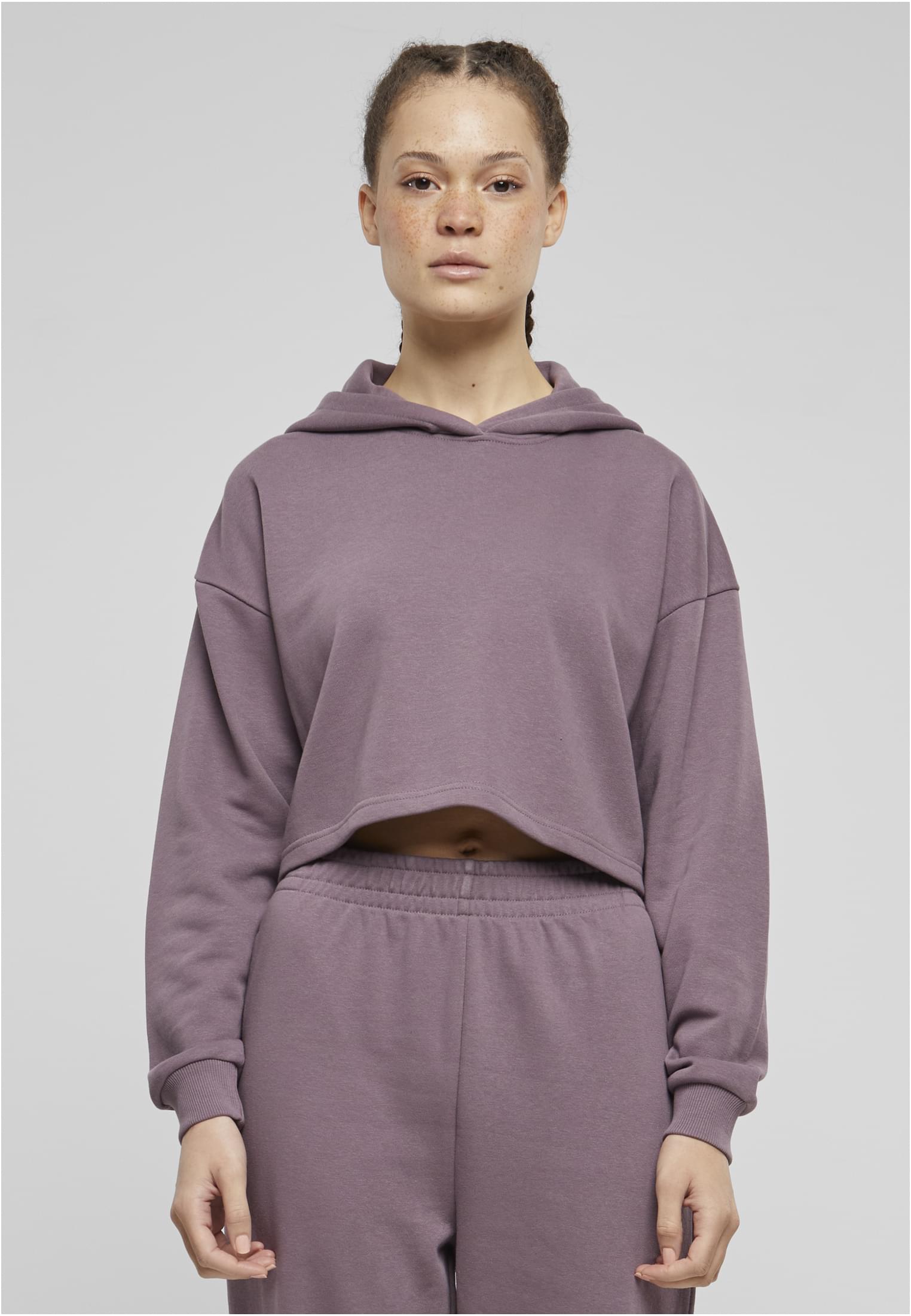 Women&#039;s cropped hoodie Terry Hoodie purple