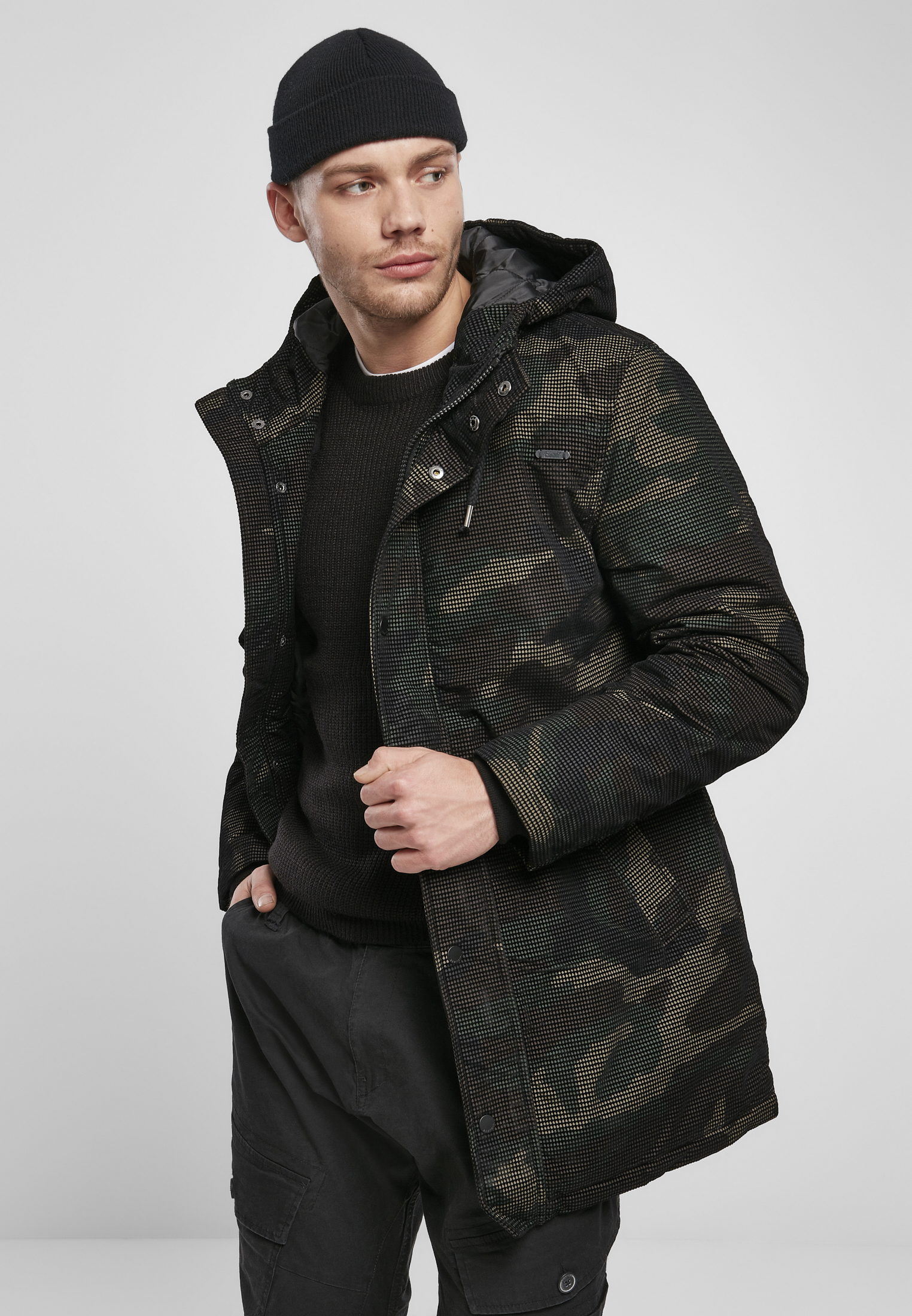 Grid-Camo Parka Les