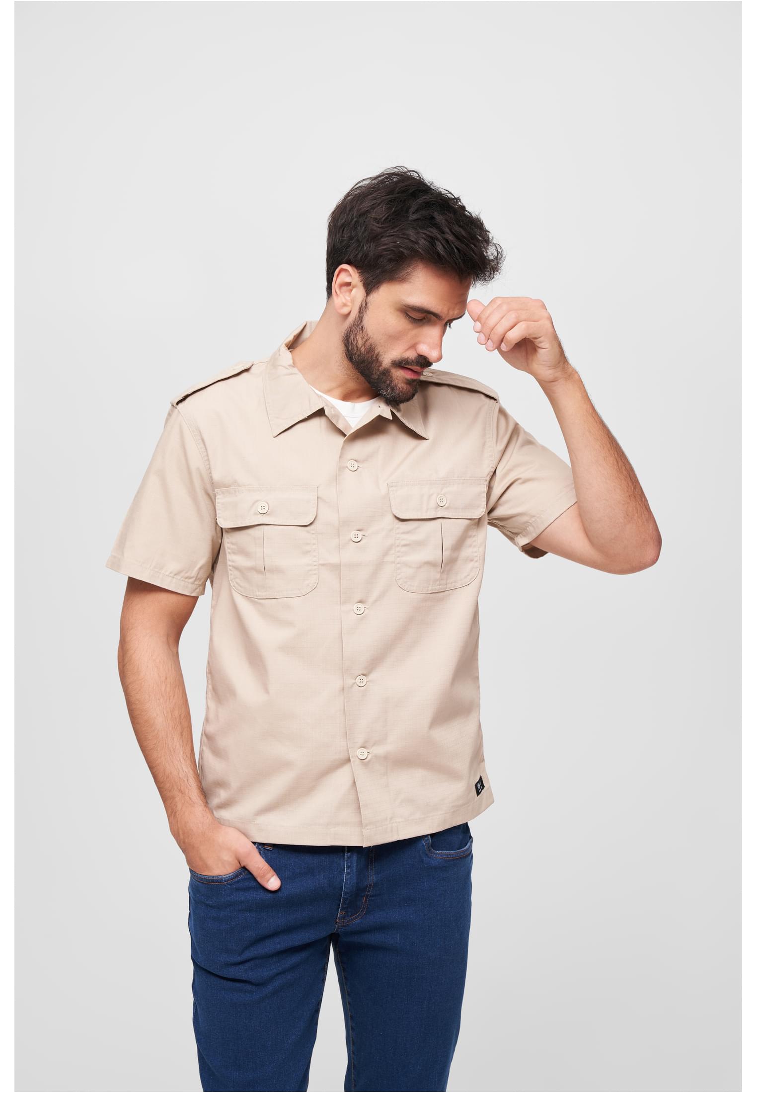 US Ripstop Short Sleeve Shirt Beige