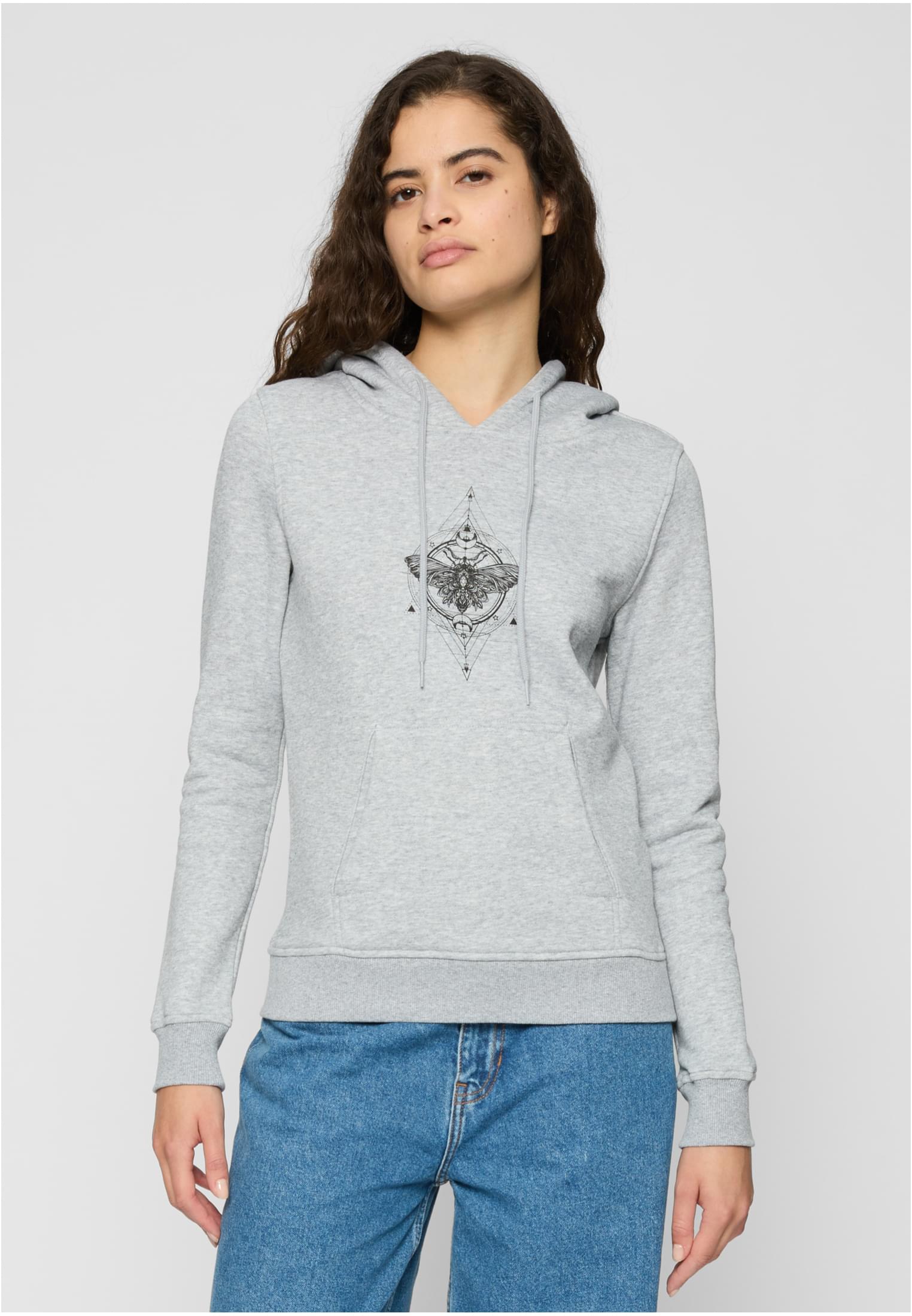 Women&#039;s Moth Hoody grey sweatshirt