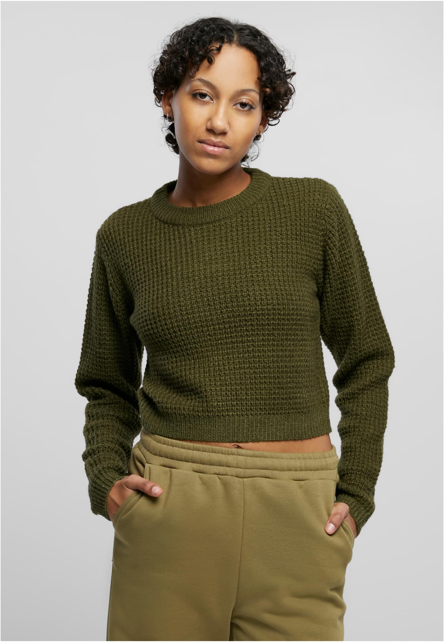 Women&#039;s short sweater UC - olive
