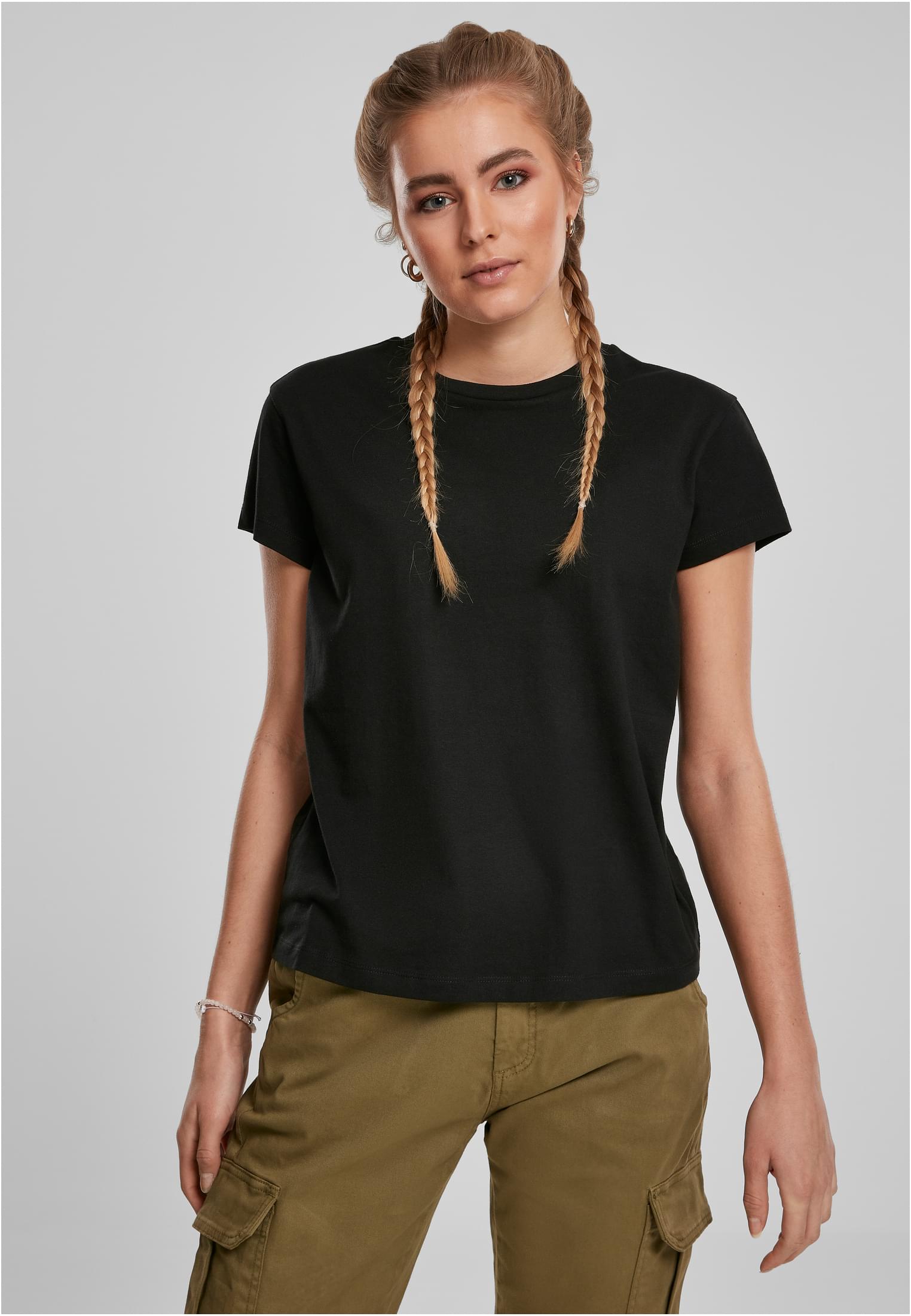 Doamnelor basic Box Tee Negru