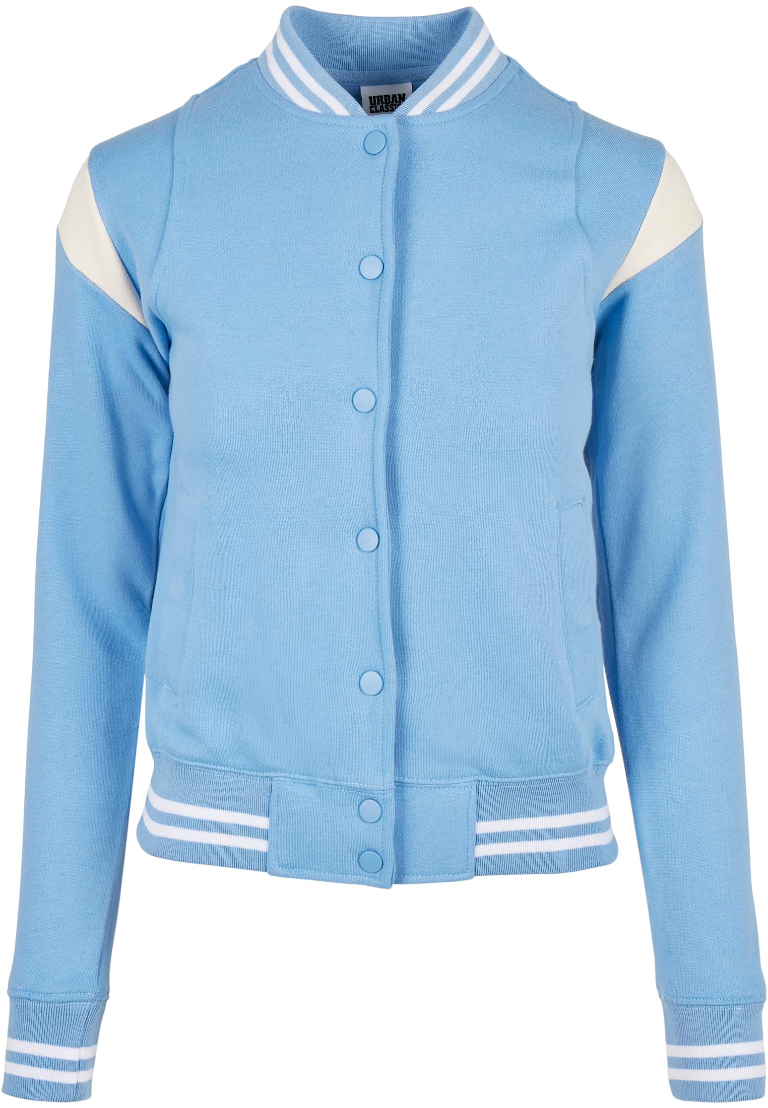 Doamnelor Inset Colegiul Sweat Jacket Clearwater / whitesand