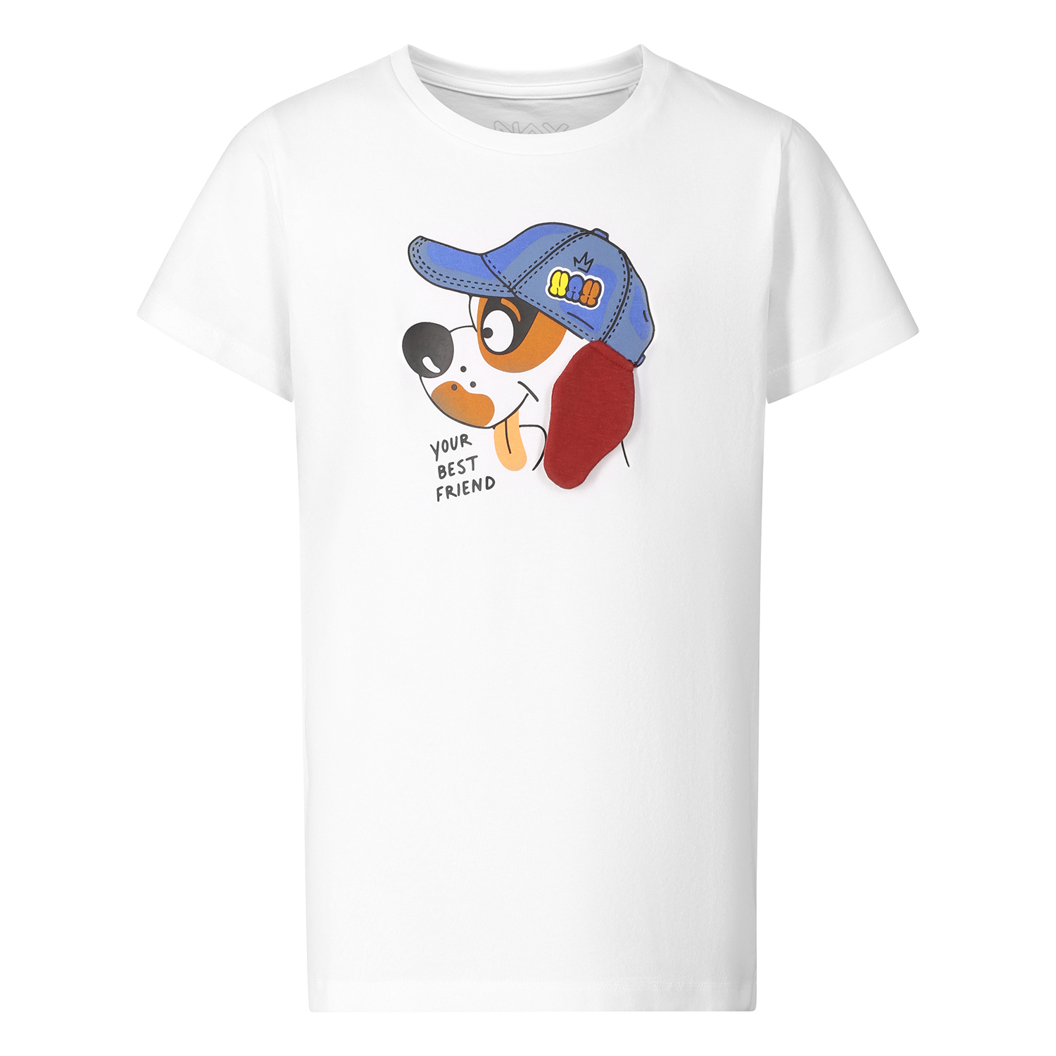 Detské bavlnené tričko NAX WERVO biele