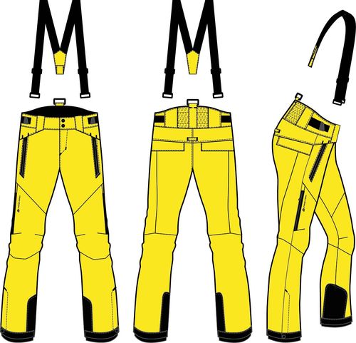 Men&#039;s ski pants with PTX membrane ALPINE PRO LERMON nano yellow